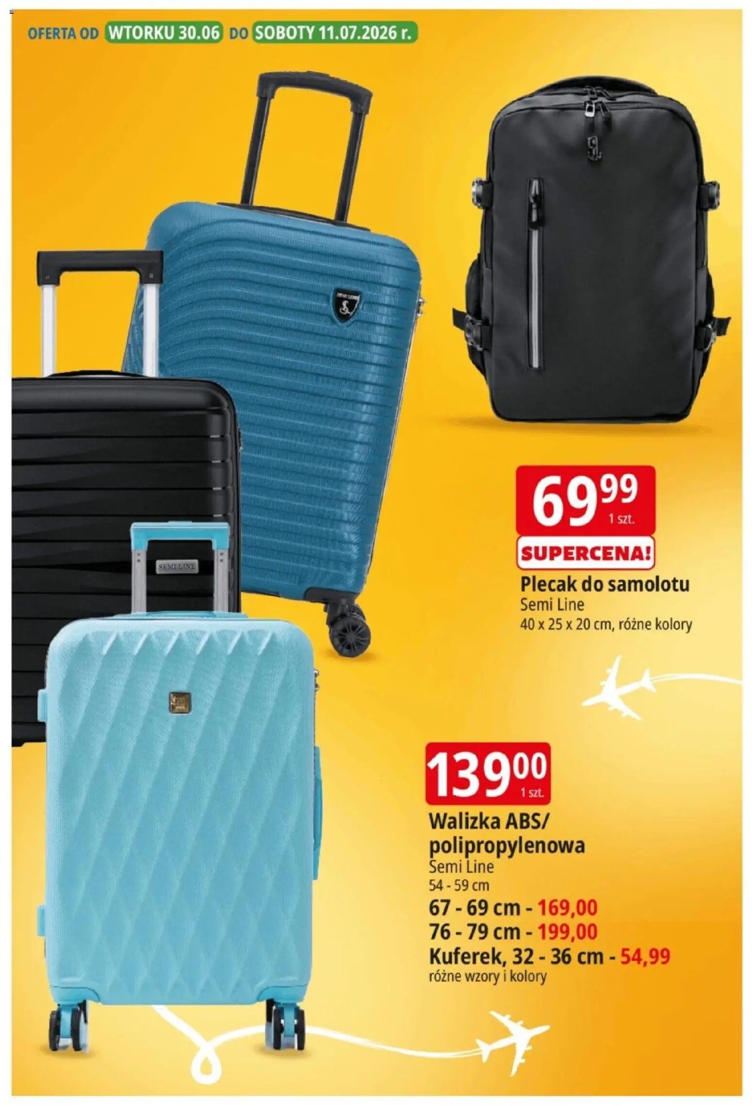 E.Leclerc gazetka - Hity cenowe od 30.06.2026 | Strona: 4 | Produkty: Plecak, Walizka