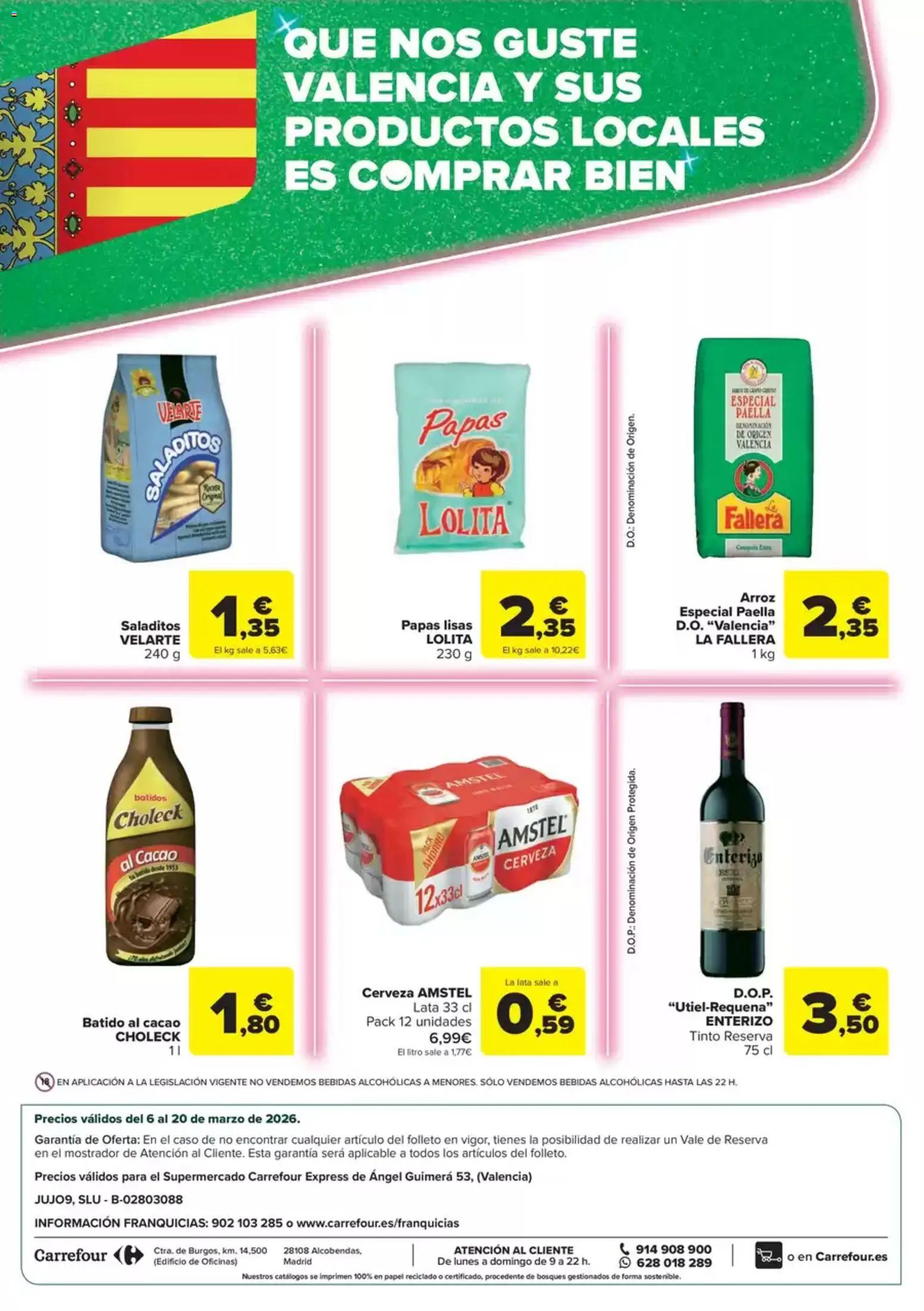 Carrefour Express folleto │ válido desde el 06.03.2026 | Página: 4 | Productos: Cerveza, Arroz, Enterizo, Φρυγανιές σικάλεως