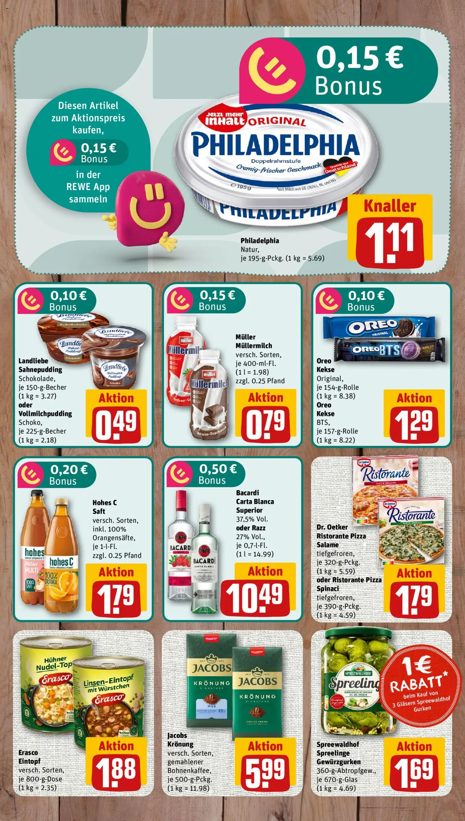 Nahkauf Prospekt – gültig ab 21.09.2026 | Seite: 6 | Produkte: Bacardi, Milch, Philadelphia, Hohes c