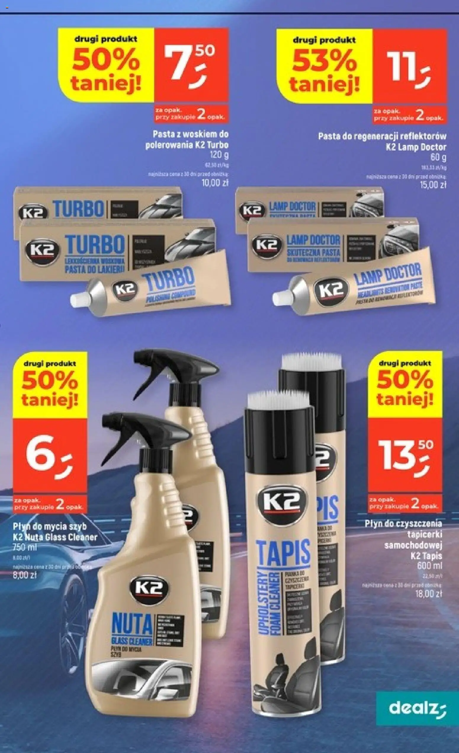 Dealz gazetka od 17.09.2026 | Strona: 59 | Produkty: Płyn do mycia szyb, K2 Tapis, Cleaner, Pasta