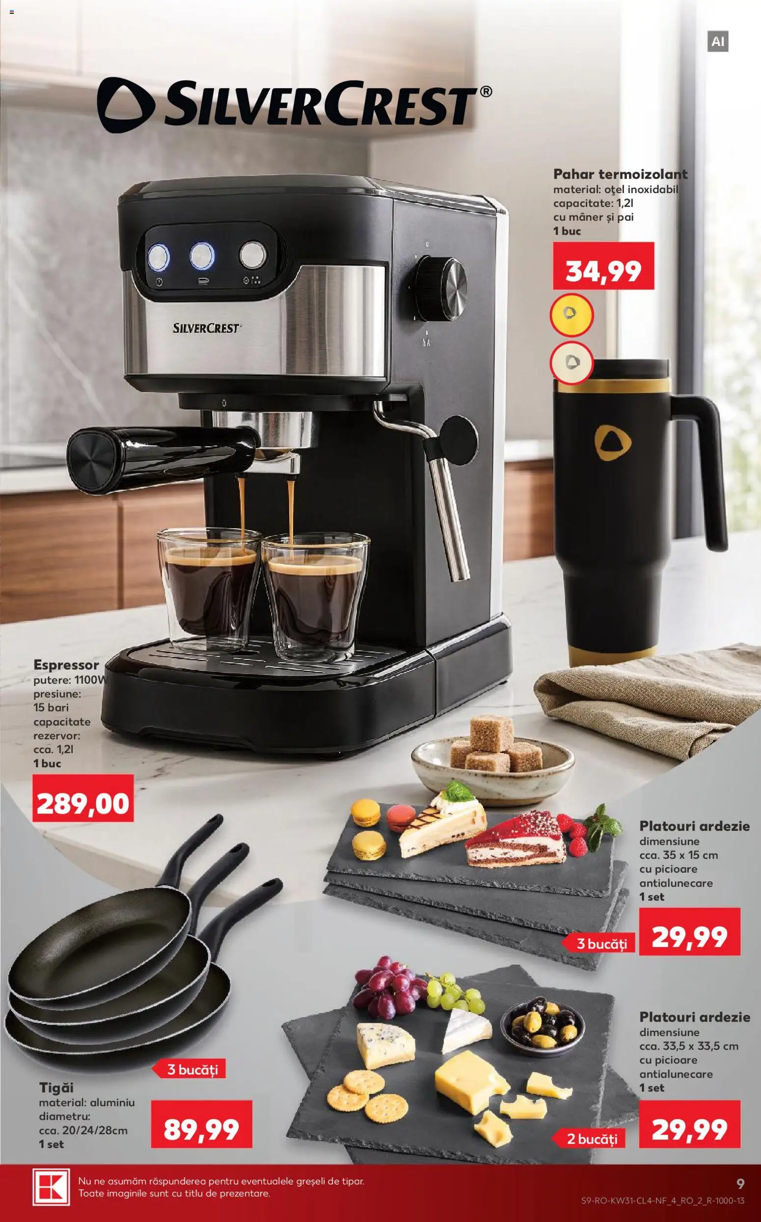 Noul catalog Kaufland – valabil de la 29.07.2026 | Pagină: 9 | Produse: Espressor, Mâner