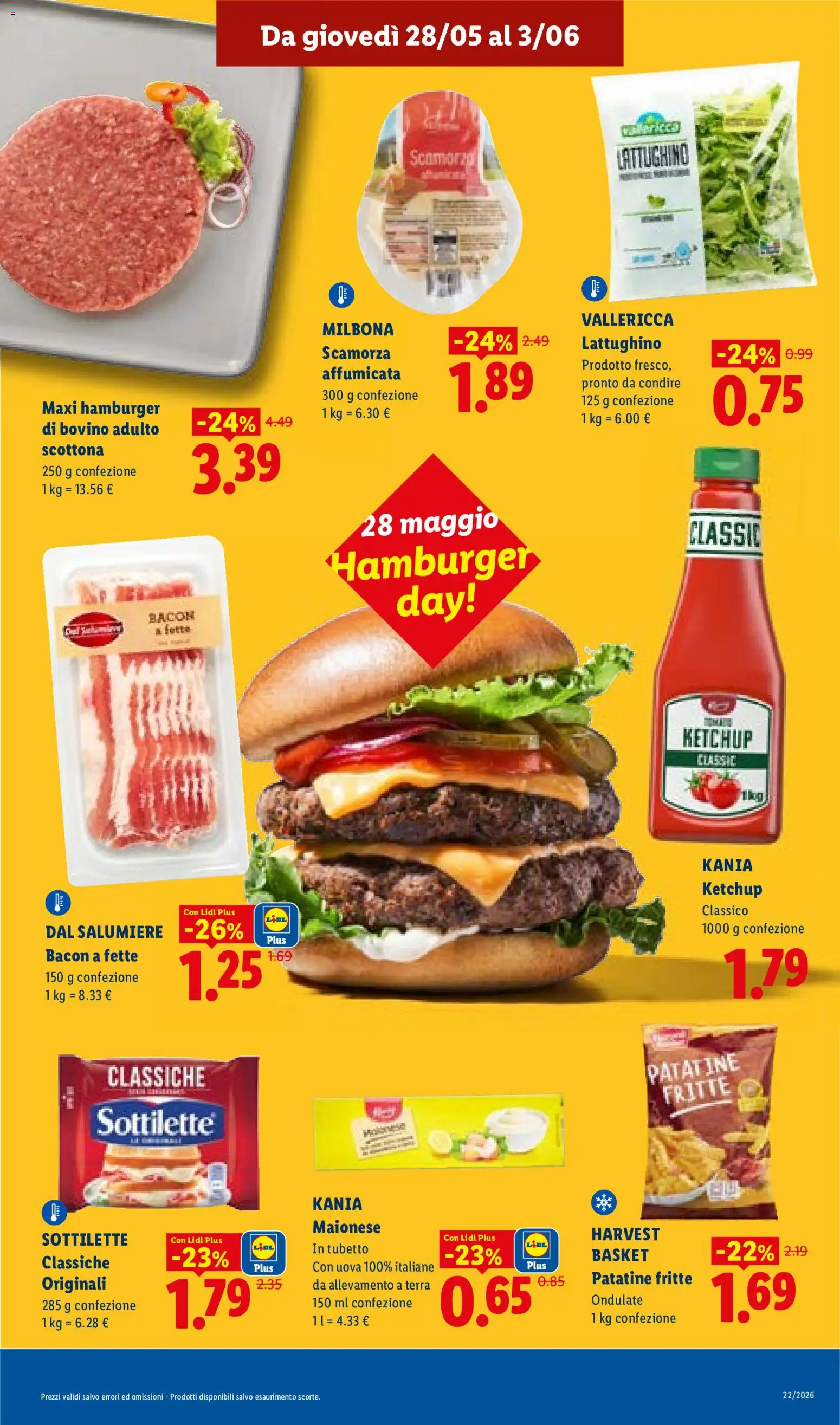 Volantino Lidl del 28.05.2026 | Pagina: 11 | Prodotti: Bovino, Uova, Ketchup, Terra