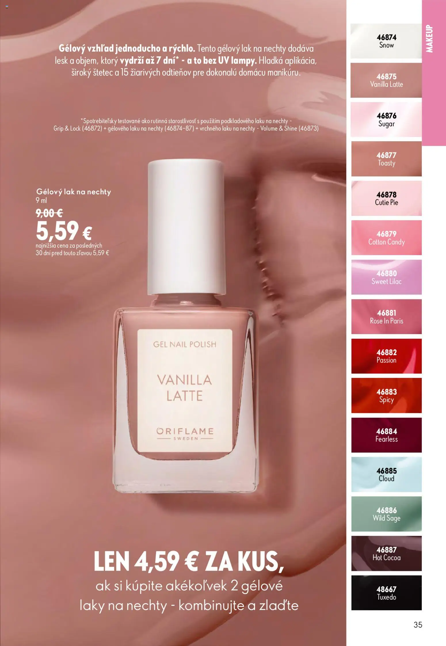 Nové Oriflame akcie – leták je platný od 29.07.2026 | Strana: 35 | Produkty: Štetec, Lak na nechty, Toasty