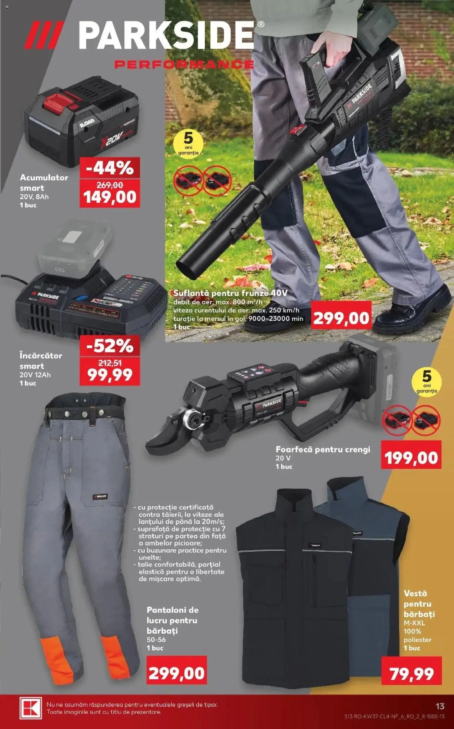 Kaufland Viseu de Sus 09.09.2026 - Revista si Oferta | Pagină: 13 | Produse: Încărcător, Suflantă, Parkside, Buzunare