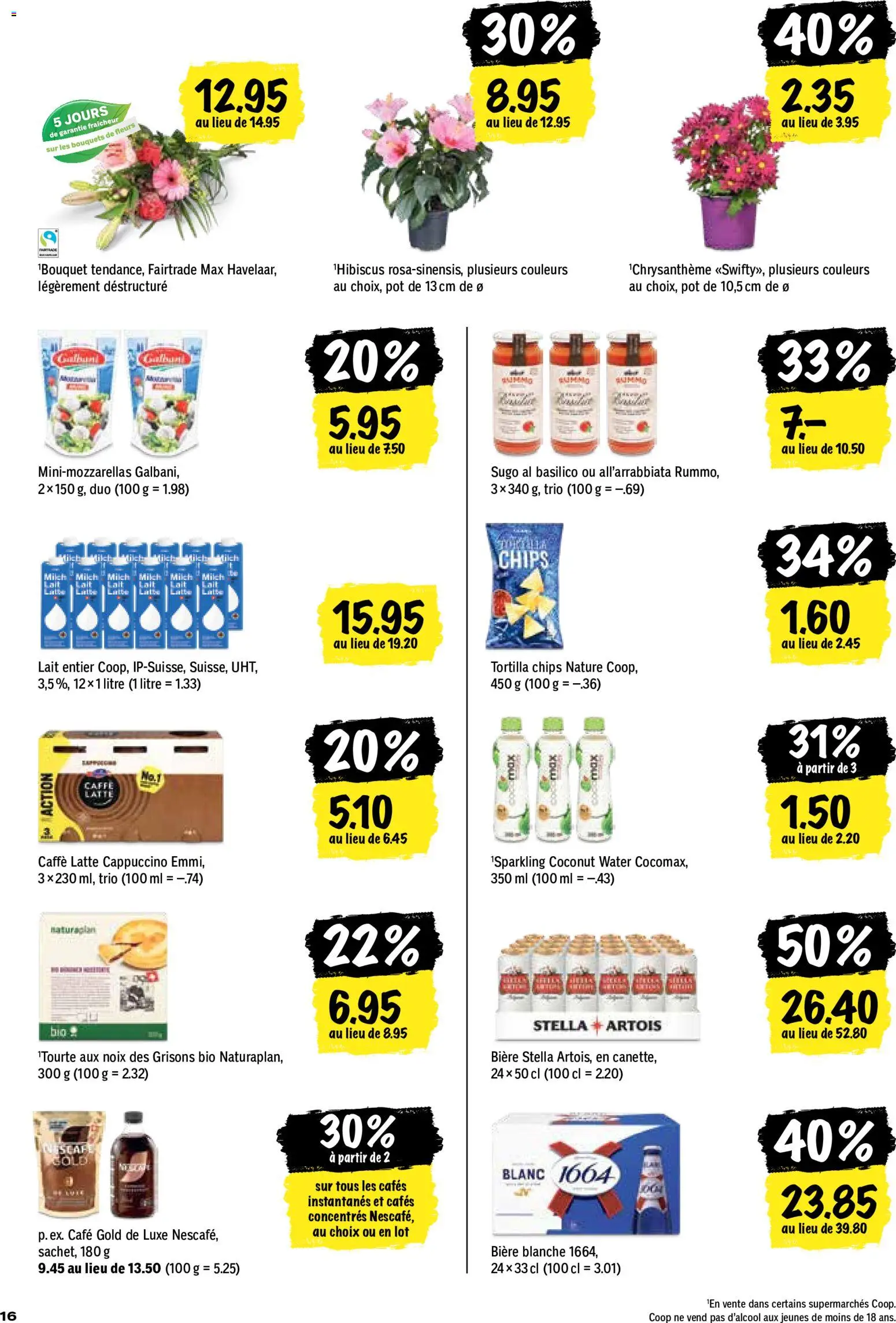 Coop aktionen FR – gültig ab 09.07.2026 | Seite: 16 | Produkte: Milch, Öl, Chips