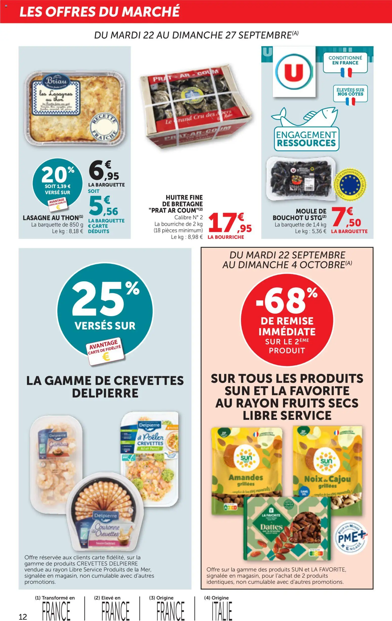 {H1} | Page: 12 | Produits: Dattes, Crevettes, Amandes, Fruits secs