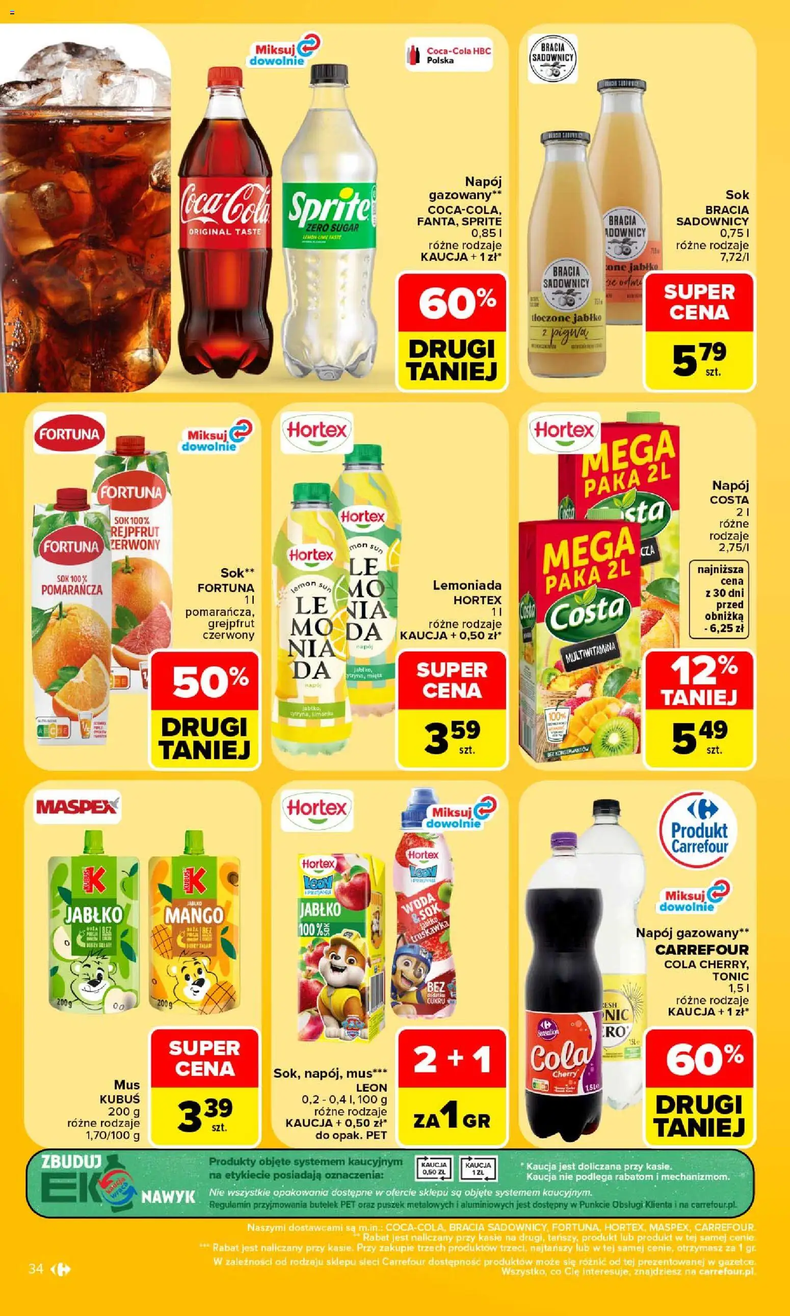 Carrefour gazetka od 24.08.2026 | Strona: 36 | Produkty: Mięta, Lemoniada, Sok, Woda
