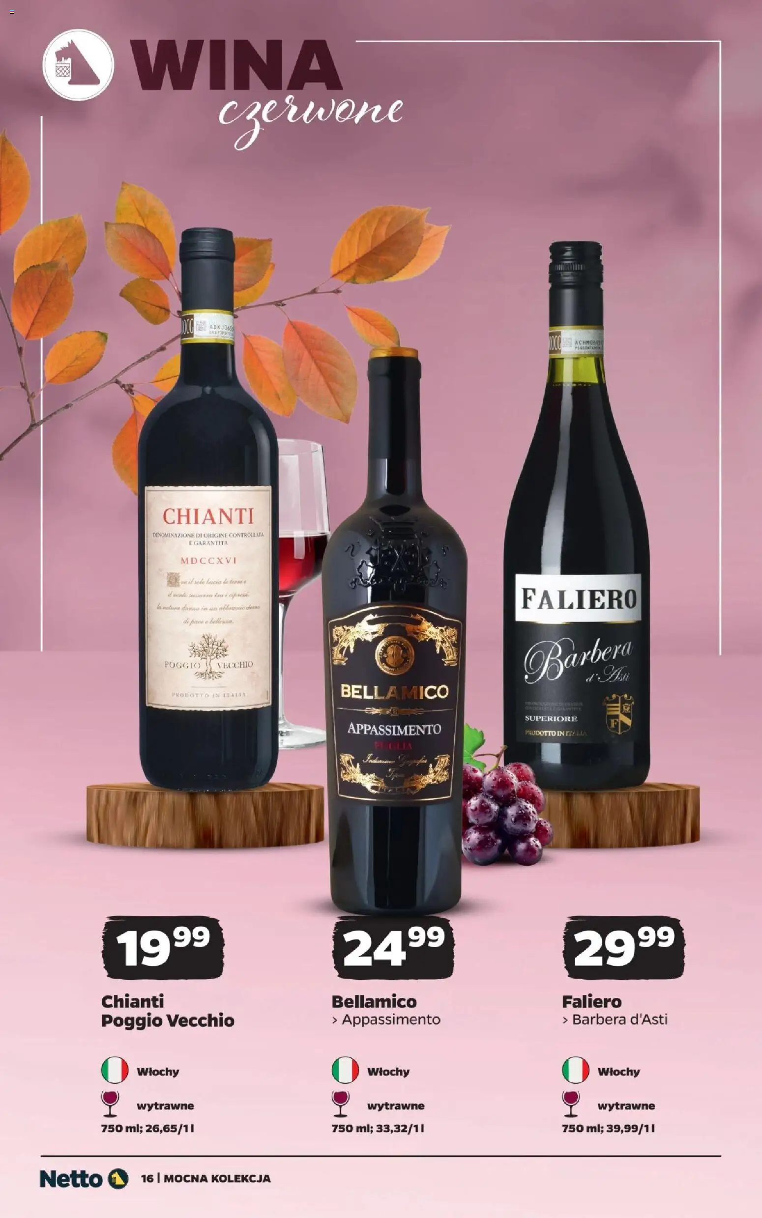 Netto gazetka - Mocna Kolekcja od 12.10.2026 | Strona: 16 | Produkty: Chianti, Wina czerwone