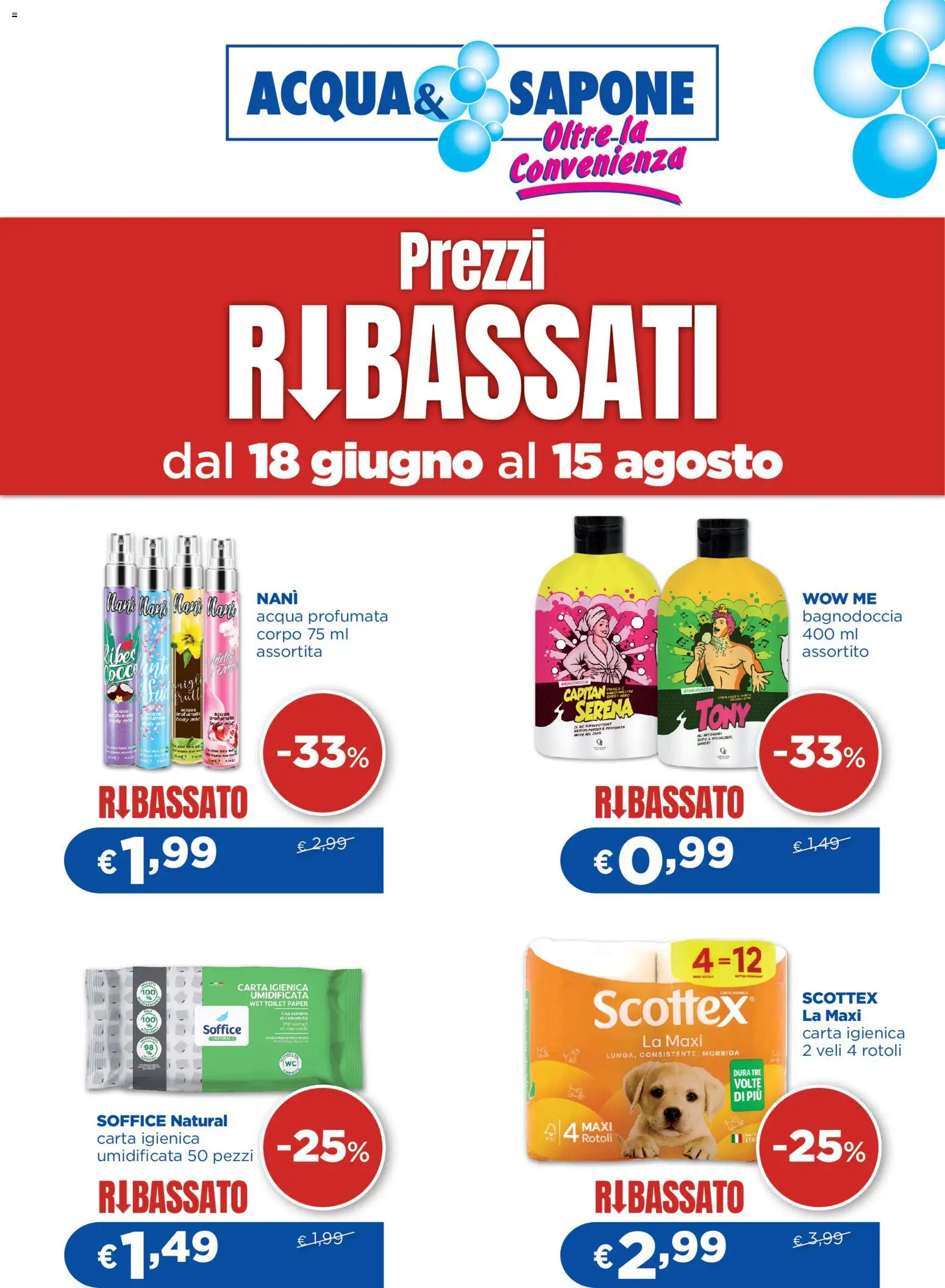 Volantino Acqua e Sapone del 18.06.2026 | Pagina: 1