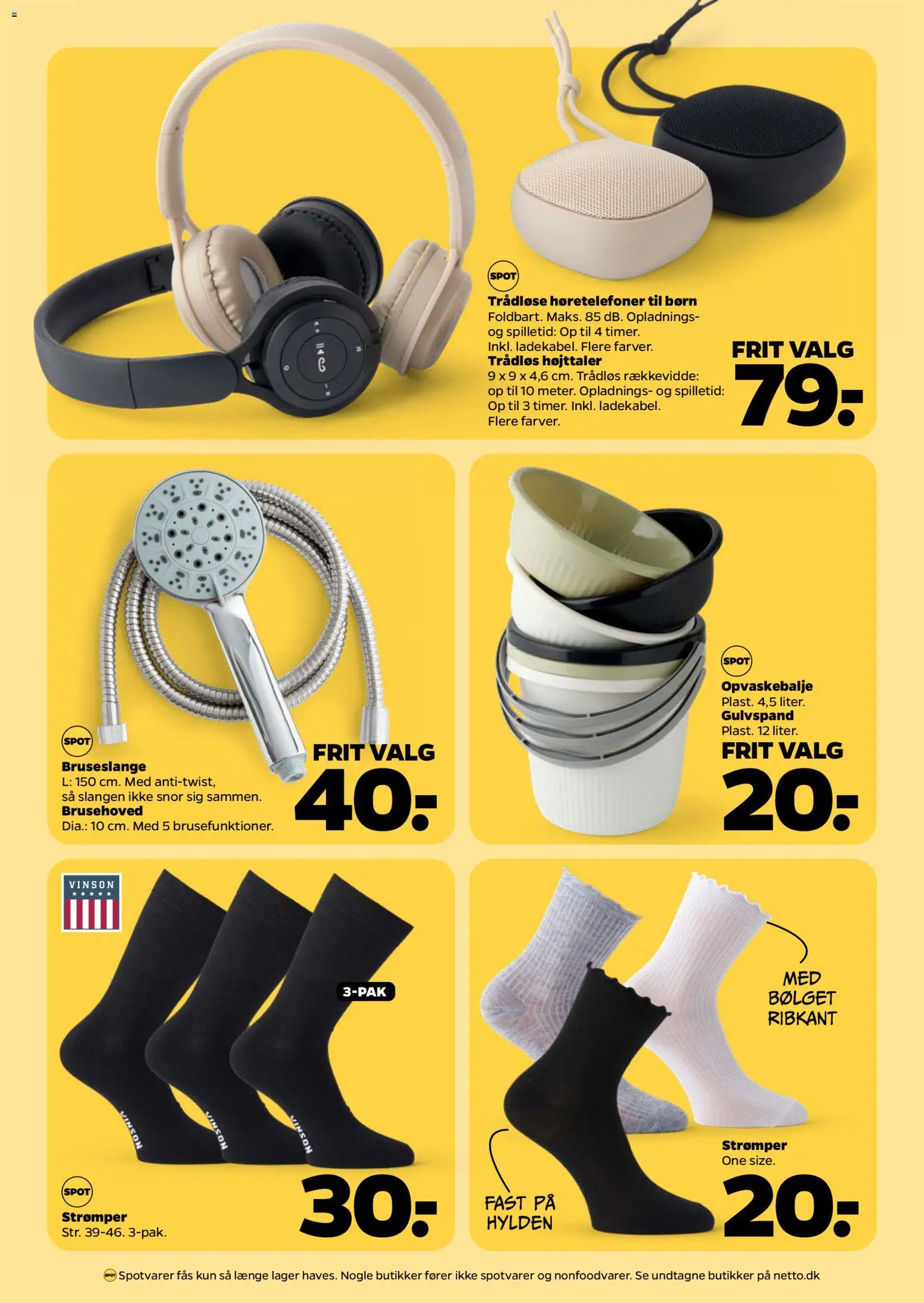 Netto tilbudsavis – gyldig fra 08.05.2026 | Side: 35 | Produkter: Høretelefoner, Trådløse høretelefoner, Strømper, Højttaler