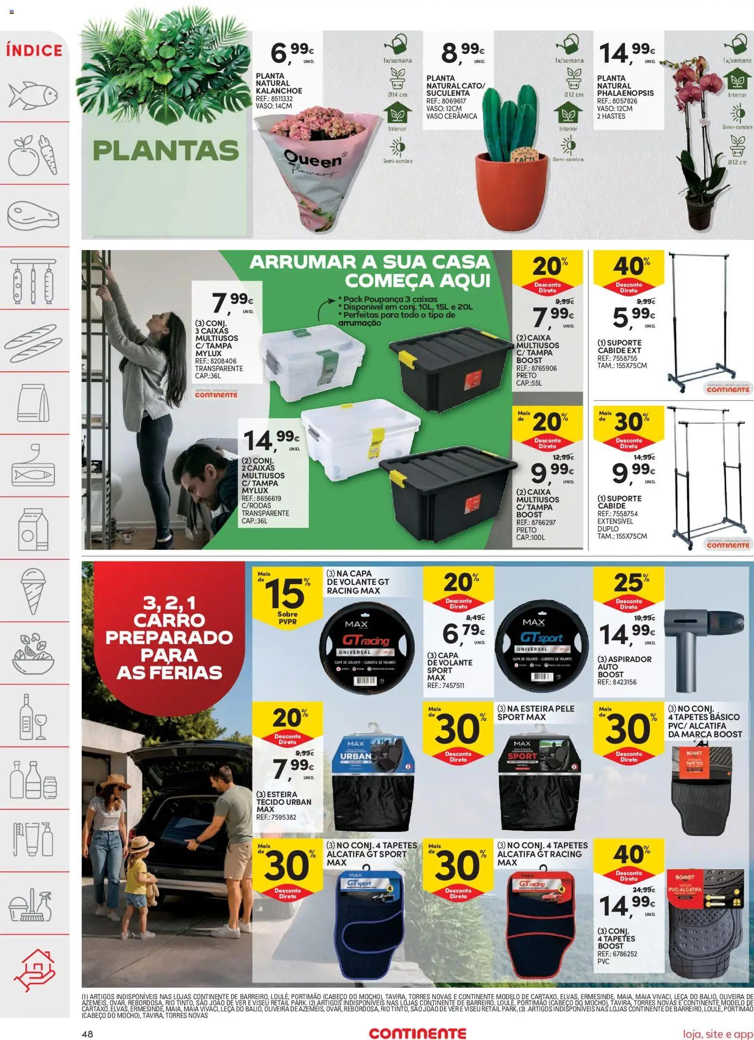 Continente folheto │ válido de 21/07/2026 | Página: 48 | Produtos: Aspirador, Cama, Caixa, Vaso