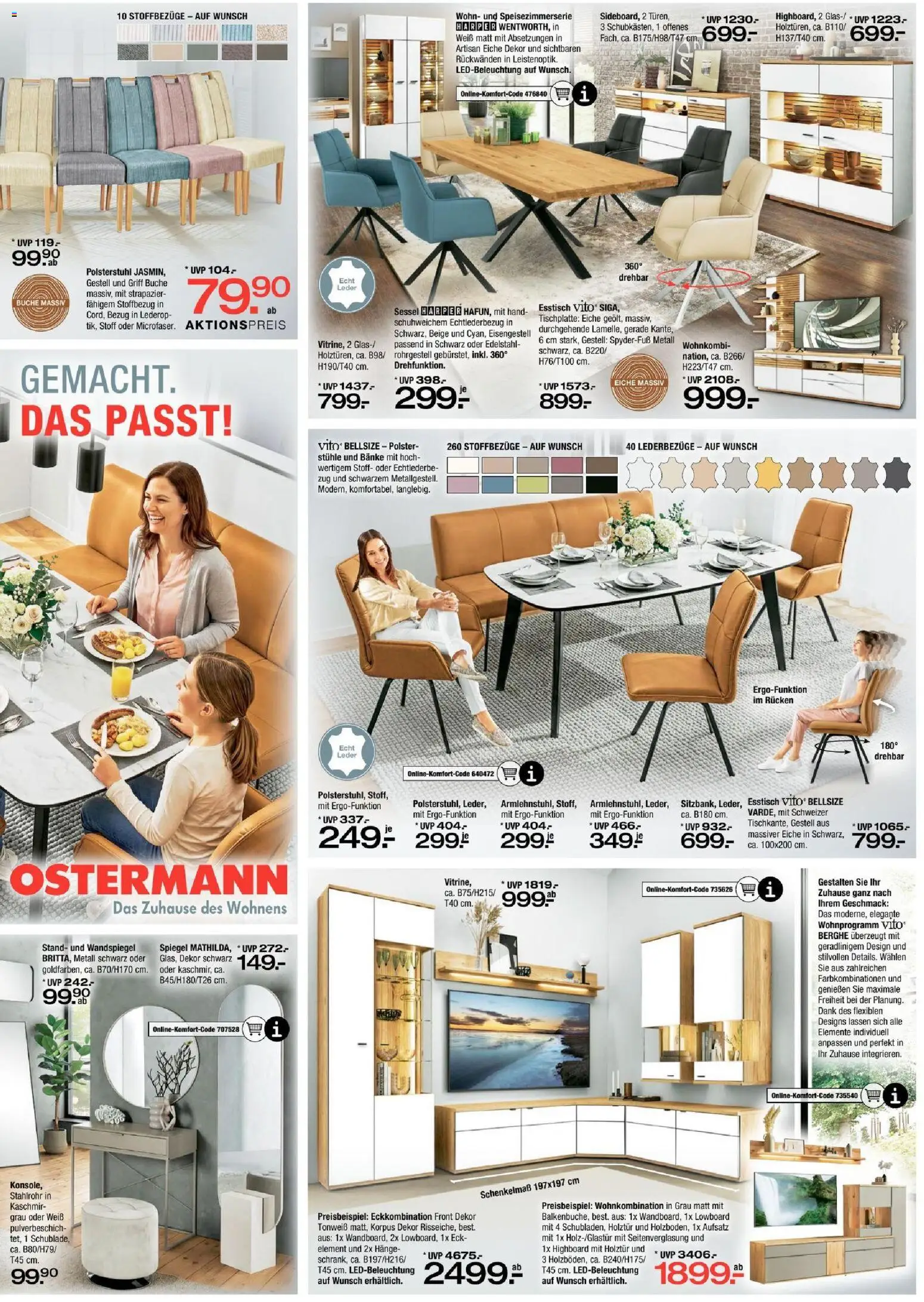 Ostermann Prospekt – gültig ab 29.08.2026 | Seite: 5 | Produkte: HIghboard, Esstisch, Wandspiegel, Spiegel