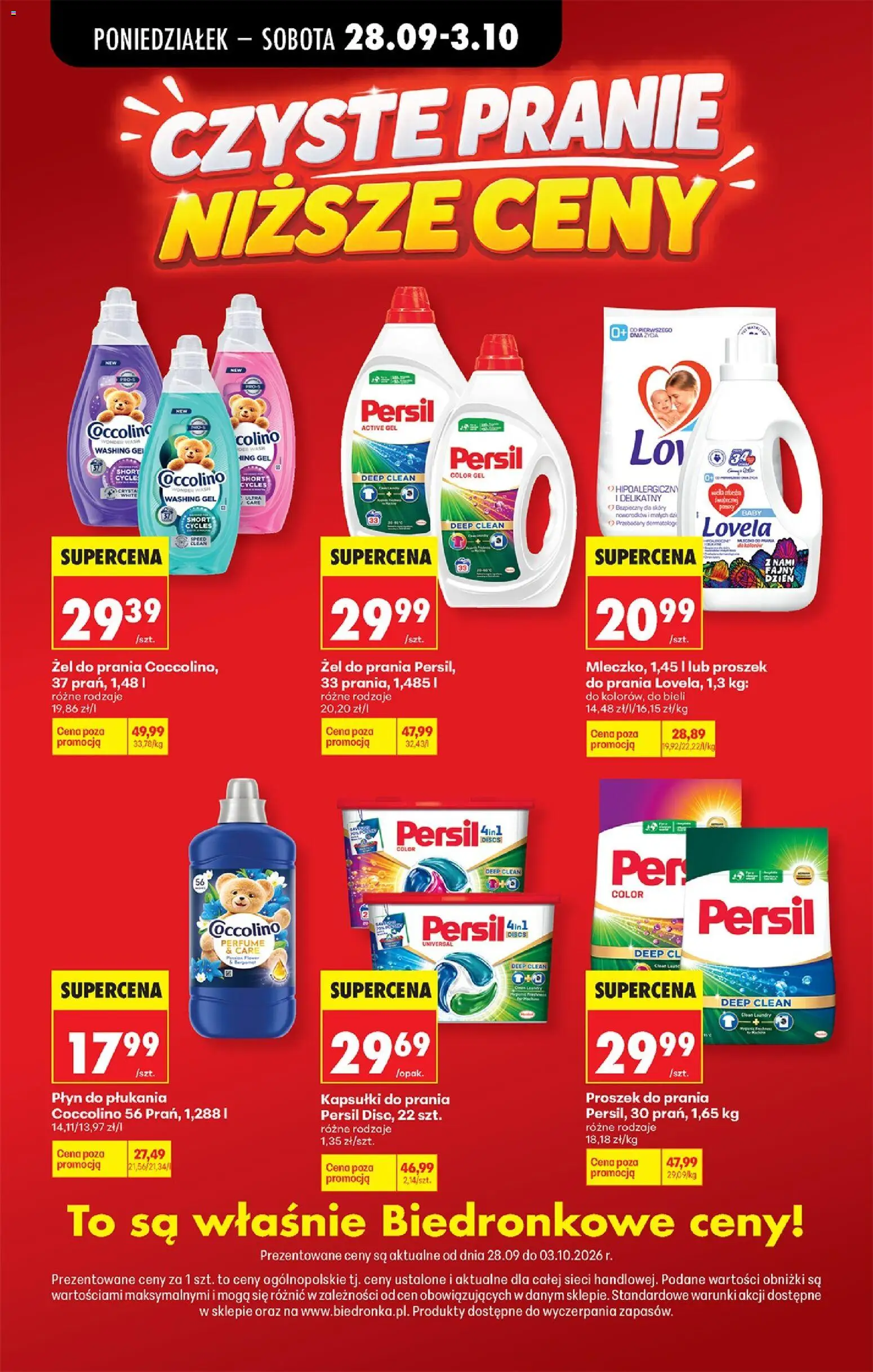 Biedronka Polsko leták - Codziennie niskie ceny od 28.09.2026 | Strana: 98 | Produkty: Coccolino, Lovela, Persil