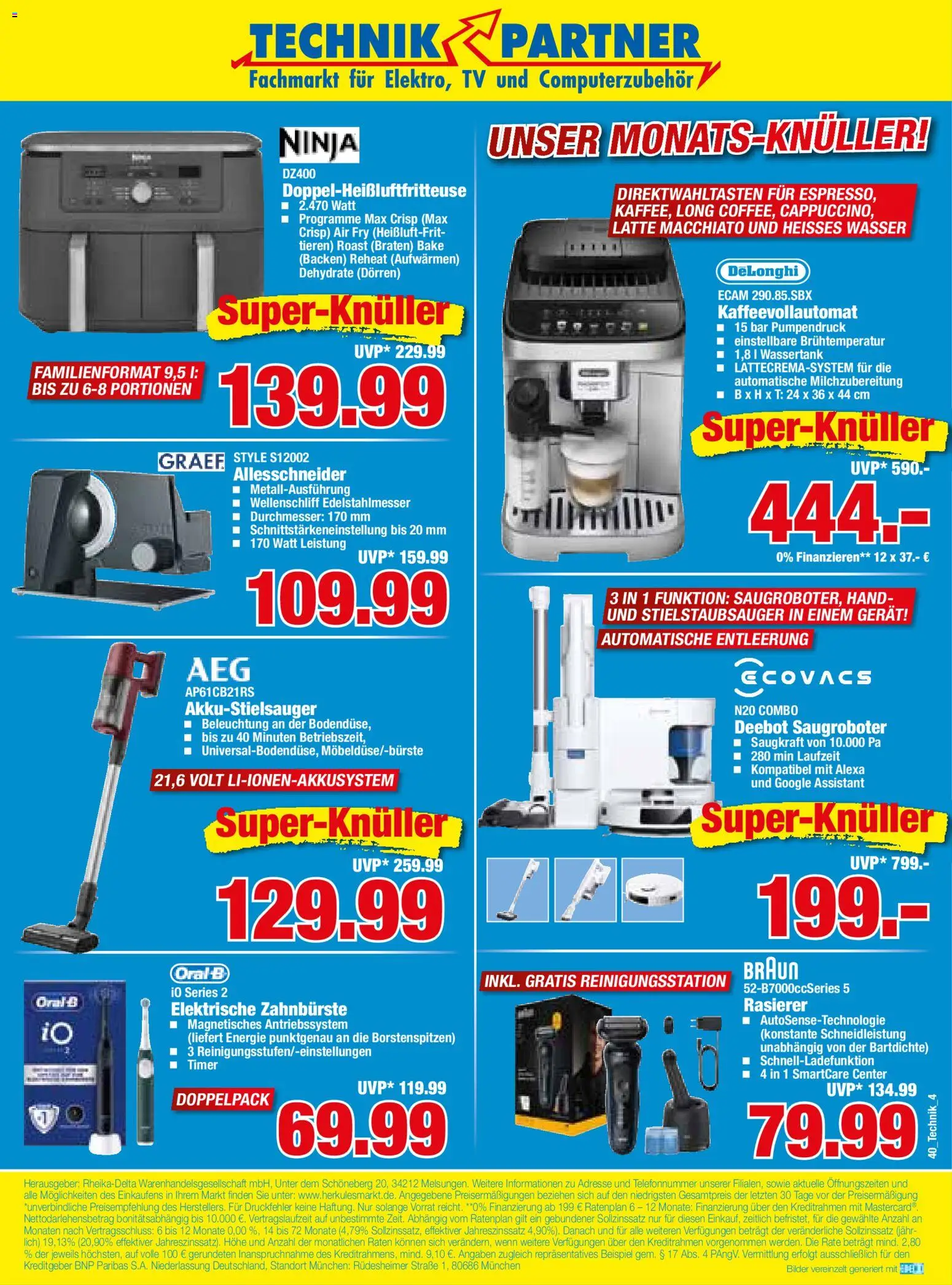 HERKULES Technik Partner – gültig ab 28.09.2026 | Seite: 4 | Produkte: Elektrische zahnbürste, Bilder, Kaffeevollautomat, TV