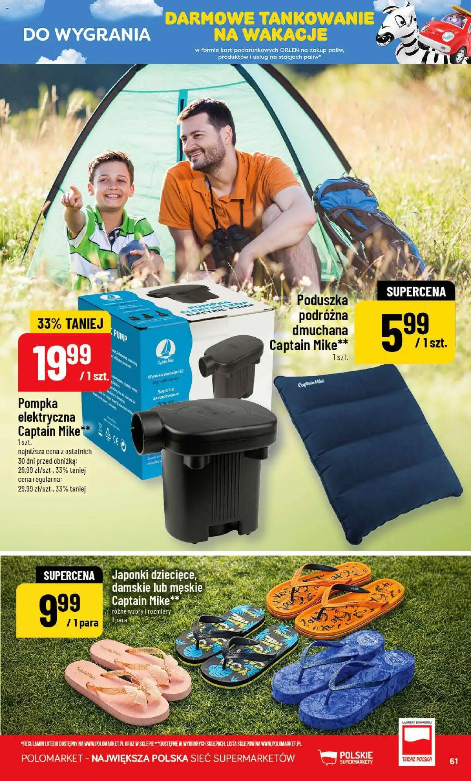 POLOmarket gazetka od 15.07.2026 | Strona: 61 | Produkty: Japonki, Poduszka