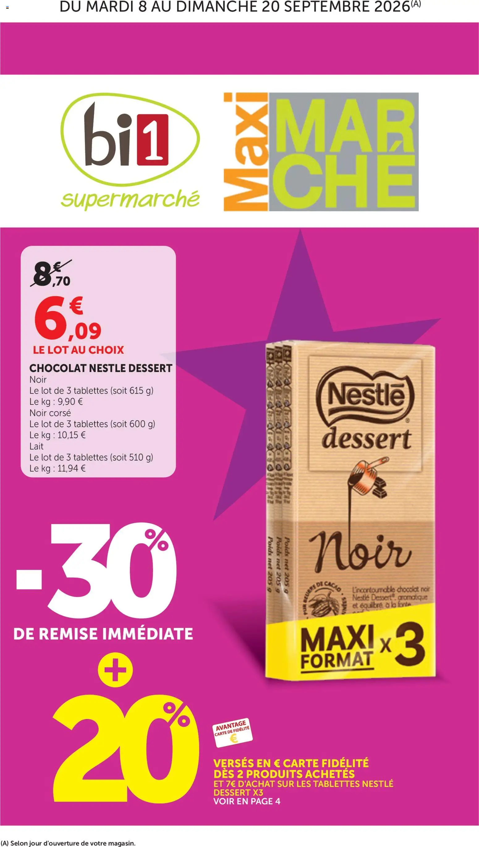 {H1} | Page: 1 | Produits: Poids, Chocolat noir, Lait, Chocolat