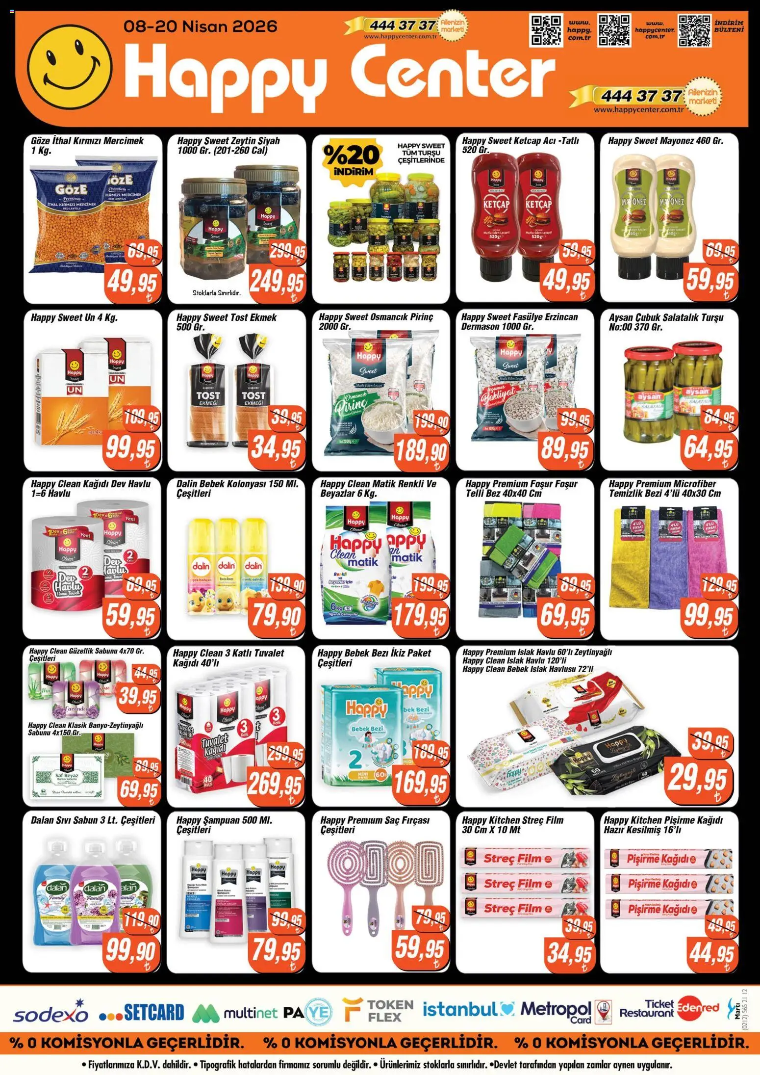 Happy Center Katalog - 08.04.2026 tarihinden itibaren geçerlidir | Sayfa: 8 | Ürünler: Fasulye, Tuvalet, Mayonez, Zeytin