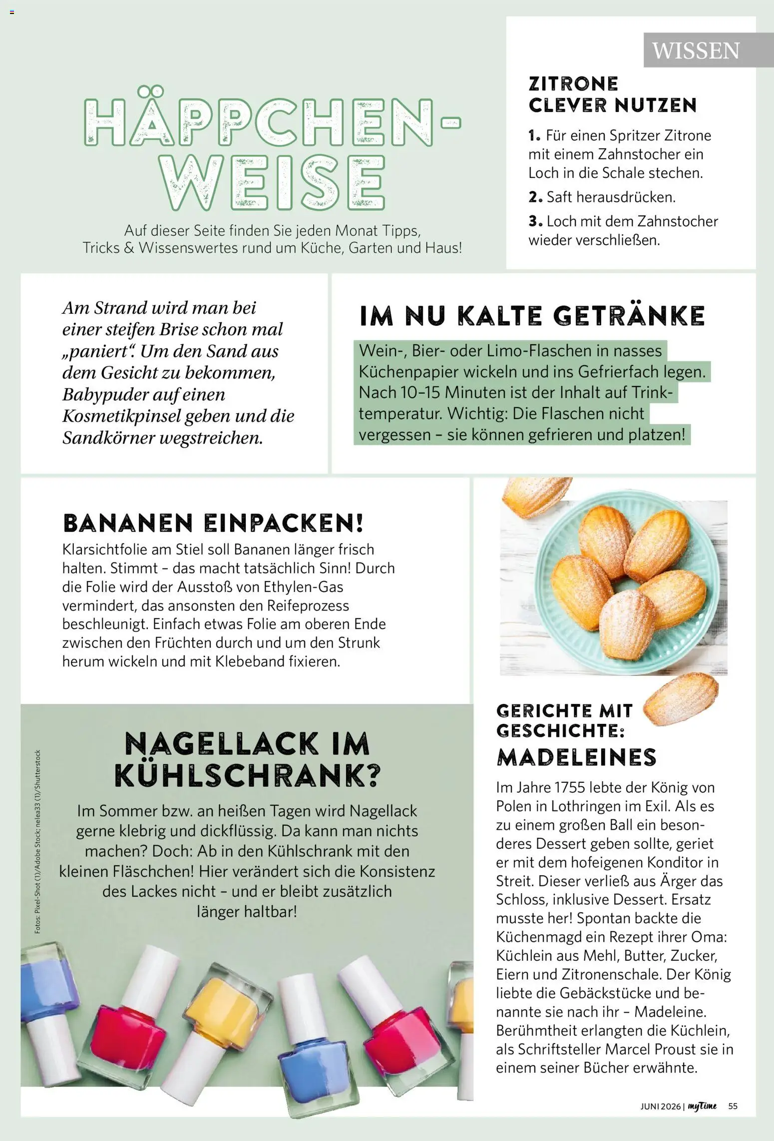 Famila Nordwest myTime Juni 2026 – gültig ab 01.06.2026 | Seite: 55 | Produkte: Bier, Kühlschrank, Bananen, Zitrone