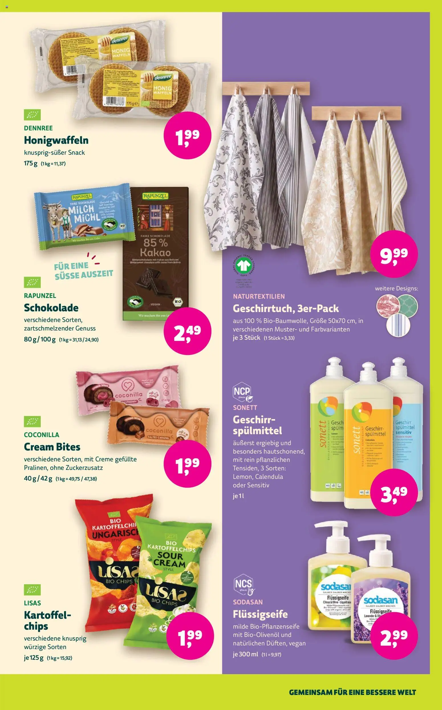 BioMarkt Prospekt – gültig ab 07.10.2026 | Seite: 13 | Produkte: Milch, Schokolade, Waffeln, Chips