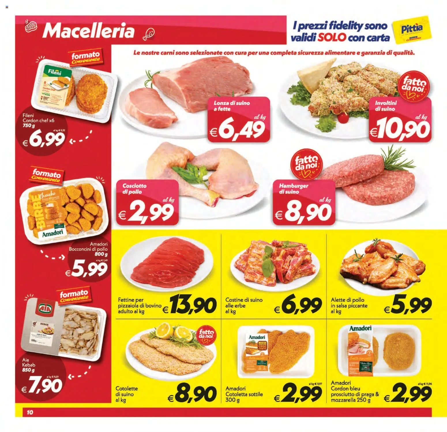 Volantino SuperConveniente del 31/07/2026 | Pagina: 10 | Prodotti: Bovino, Pollo, Mozzarella, Hamburger
