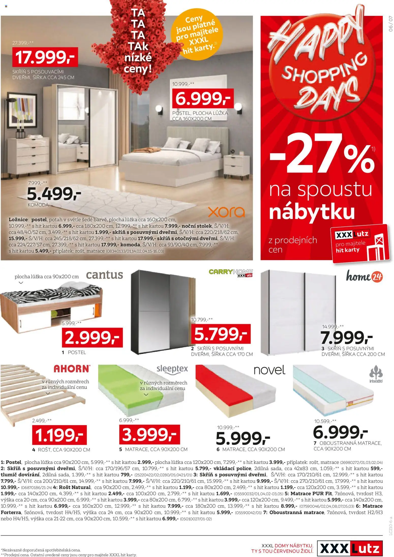 XXXLutz leták od 12.10.2026 | Strana: 8 | Produkty: Matrace, Rošt, Karty, Skříň