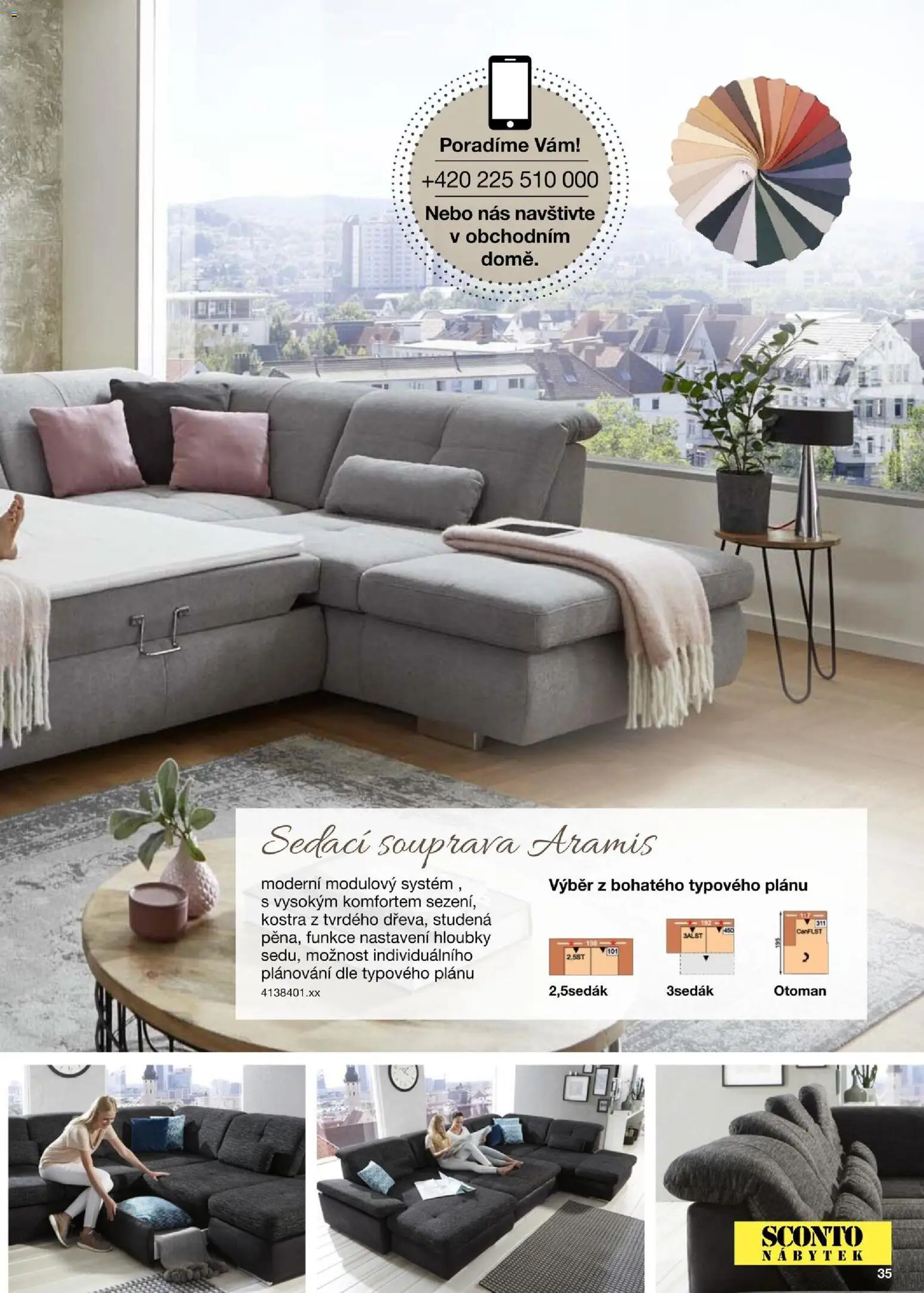 Sconto nábytek katalog - Sedací soupravy od 01.01.2026 | Strana: 35 | Produkty: Sedací souprava, Nábytek