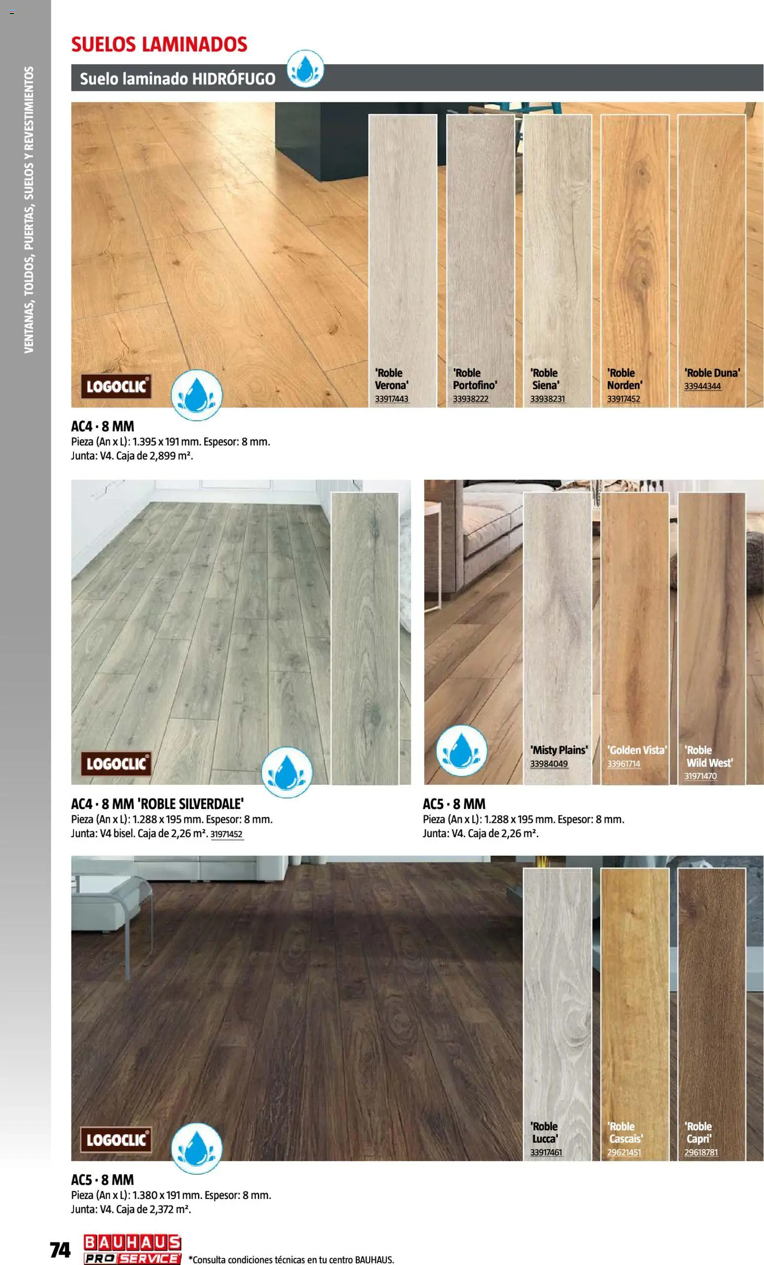 Bauhaus ProService │ válido desde el 11/05/2026 | Página: 74 | Productos: Suelo laminado, Caja