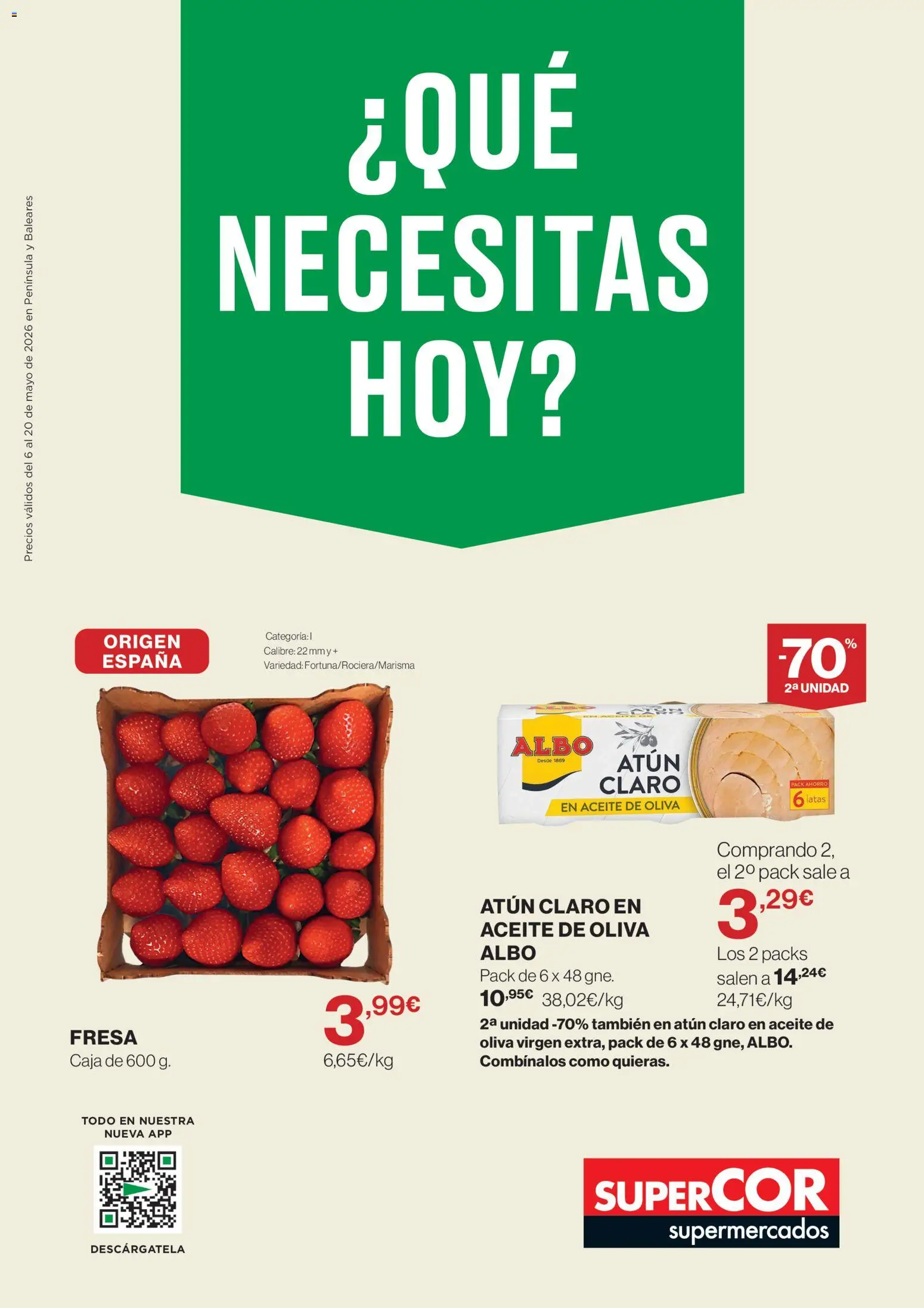 Supercor folleto │ válido desde el 06.05.2026 | Página: 1 | Productos: Aceite, Aceite de oliva, Caja, Atún claro