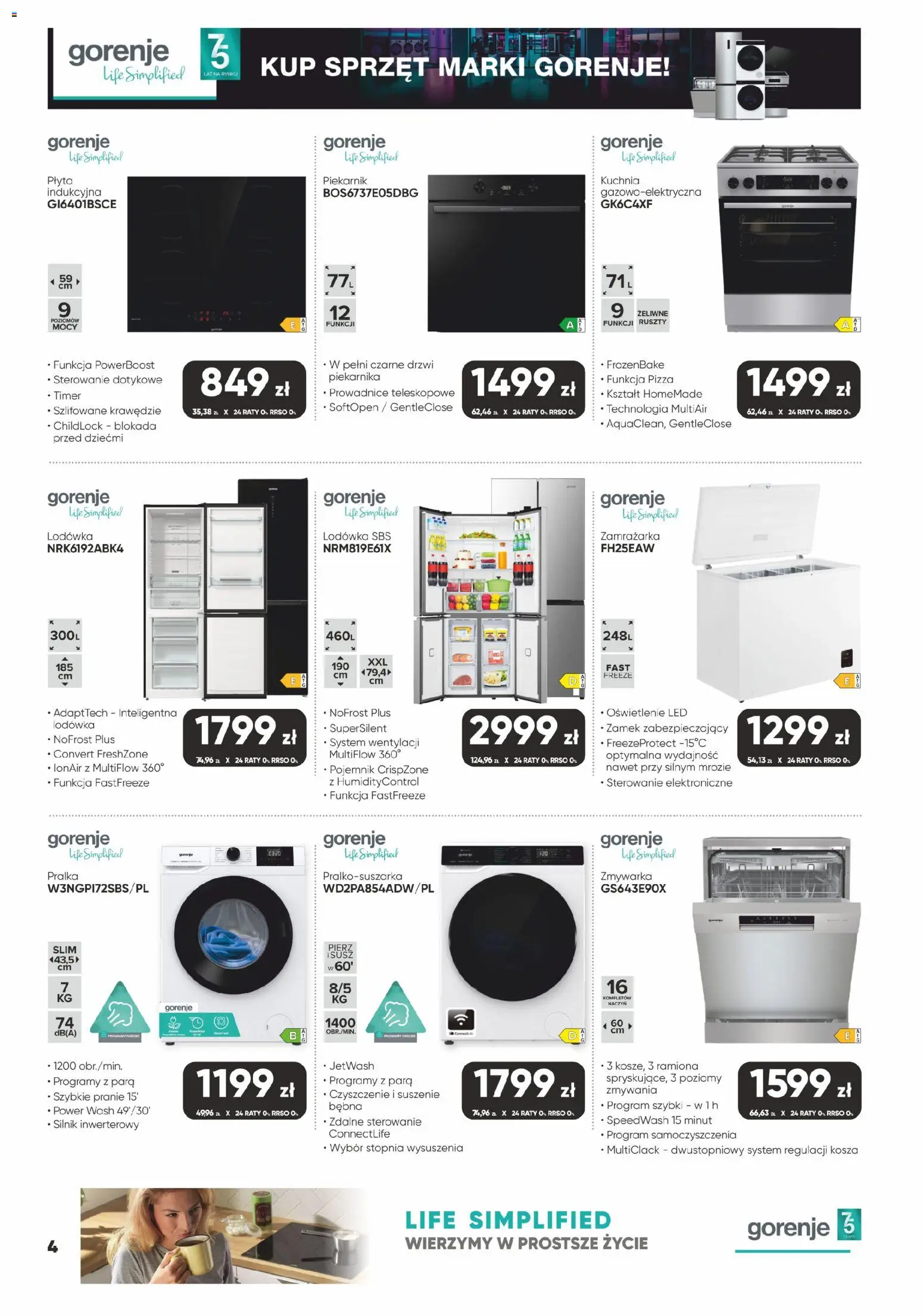 Max elektro gazetka od 27.08.2026 | Strona: 4 | Produkty: Pralka, Piekarnik, Oświetlenie, Drzwi