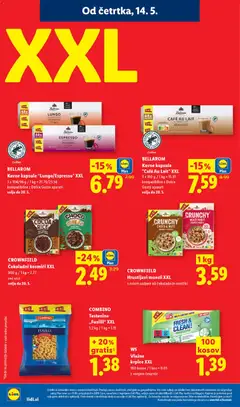 Lidl katalog akcije – veljaven od 14.05.2026 | Stran: 14 | Izdelki: Muesli, Kos, Kosmici, Testenine
