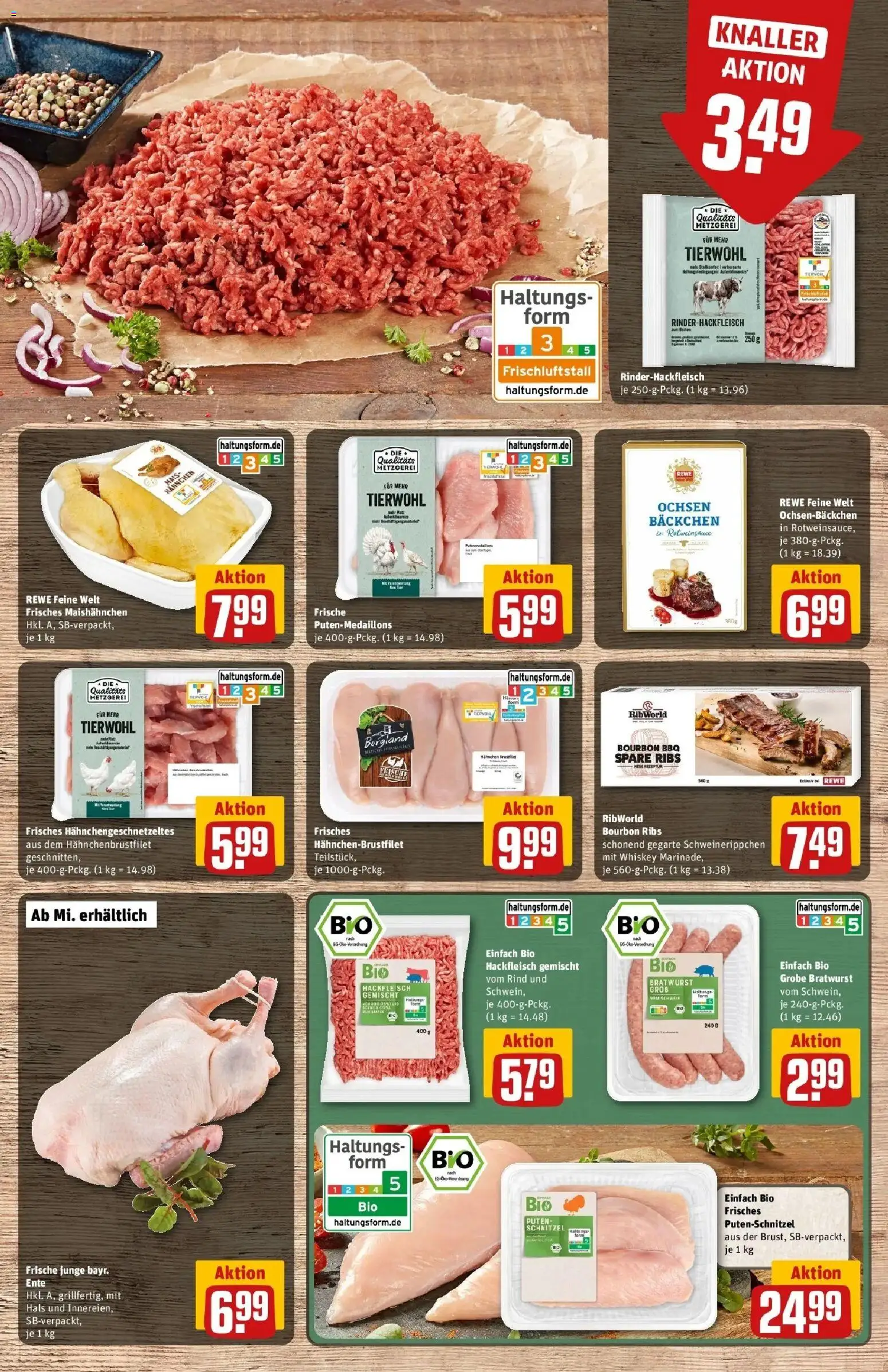 REWE Prospekt ab 28.09.2026 zum Blättern » Angebote | Seite: 17 | Produkte: Mais, Hahnchen, Kaninchen, Hackfleisch