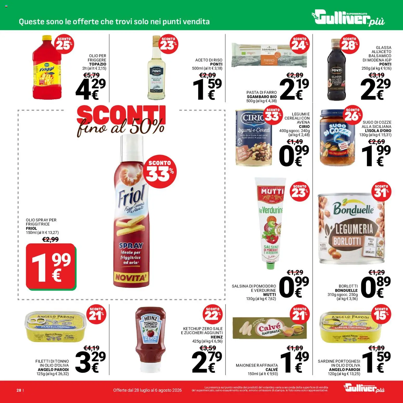 Volantino Gulliver del 28/07/2026 | Pagina: 28
