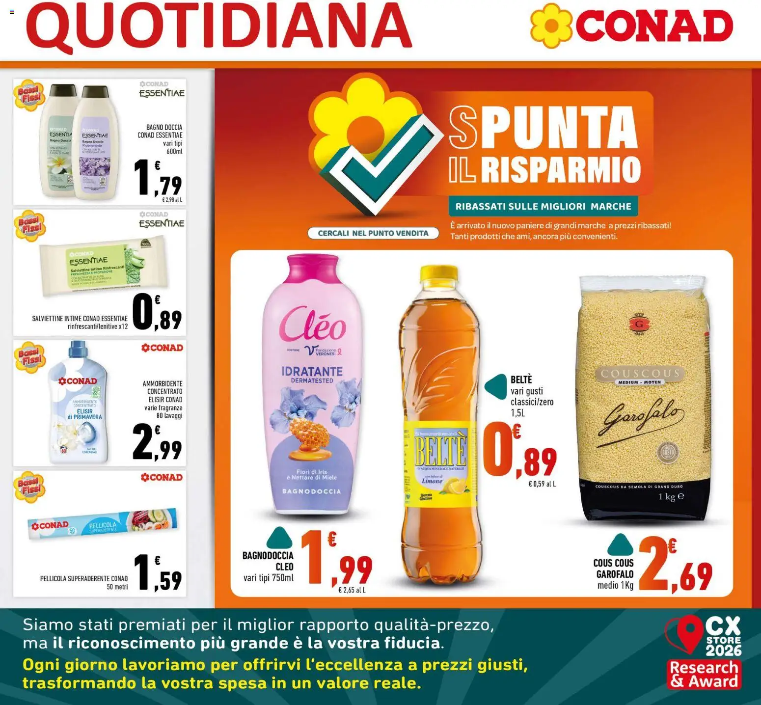 Volantino Conad del 20.05.2026 | Pagina: 19 | Prodotti: Ammorbidente, Limone, Miele, Doccia