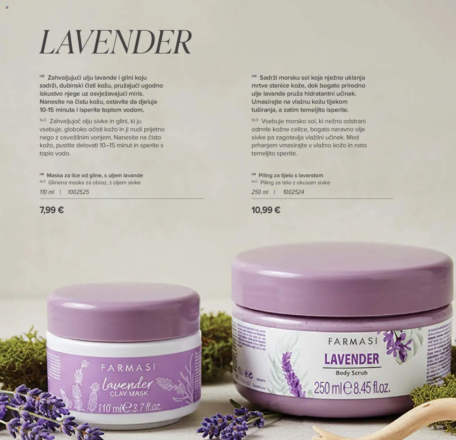 Farmasi katalog | vrijedi od 01.05.2026 | Stranica: 89 | Proizvodi: Med, Maska za lice, Piling, Ulje