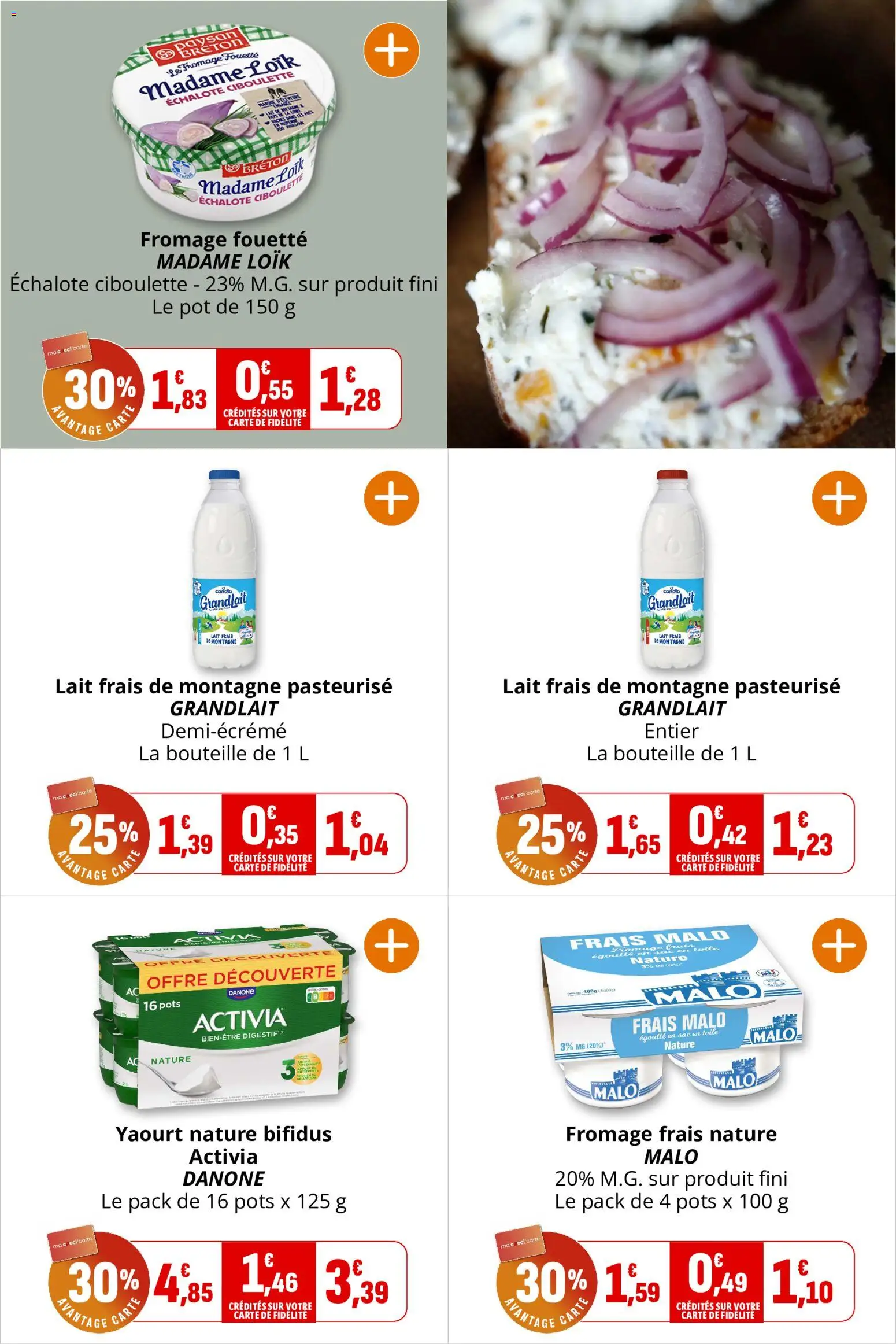 {H1} | Page: 17 | Produits: Sac, Fromage fouetté, Lait, Fromage