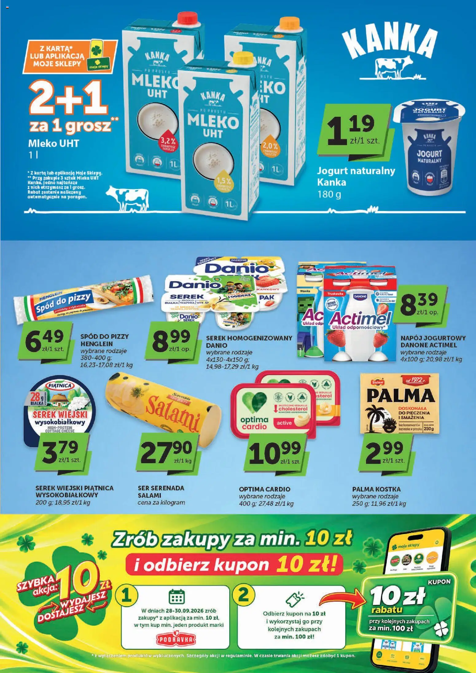 Euro Sklep gazetka - Market od 24.09.2026 | Strona: 3 | Produkty: Karta, Piątnica, Palma, Serek wiejski piątnica