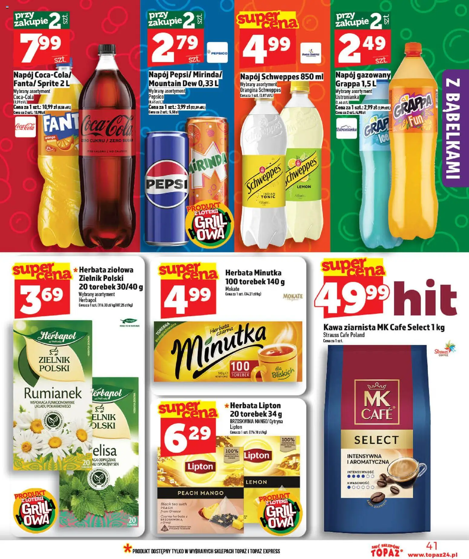 Topaz gazetka - MAZ od 21.05.2026 | Strona: 41 | Produkty: Cytryna, Kawa ziarnista, Grappa, Kawa