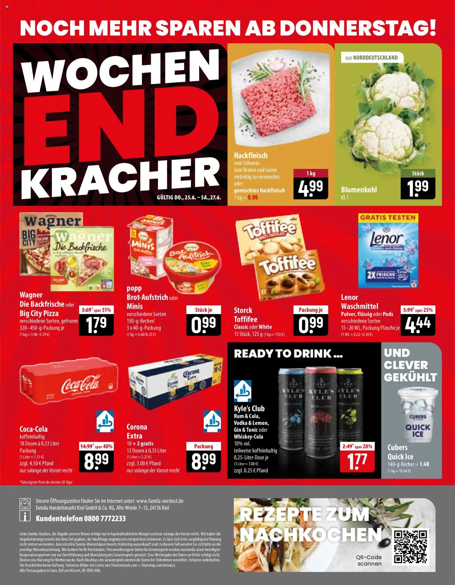 Famila Prospekt – gültig ab 22.06.2026 | Seite: 24 | Produkte: Lenor, Bilder, Toffifee, Pizza