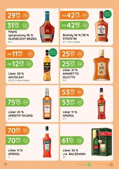 Pogląd oferty "Eurocash gazetka - Katalog Alkoholowy" - ważna od 01.09.2026 | Strona: 39 | Produkty: Brandy, Aperitif, Amaretto, Aperol