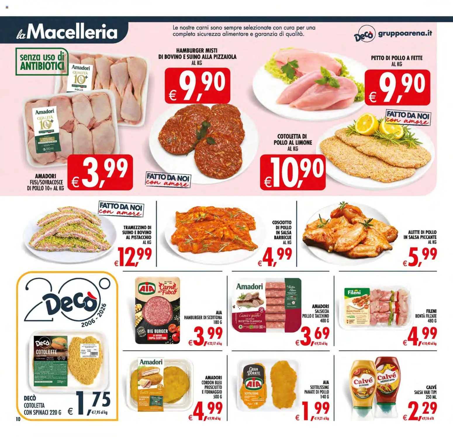 Volantino Decò del 21/08/2026 | Pagina: 10 | Prodotti: Pistacchio, Pollo, Tacchino, Hamburger