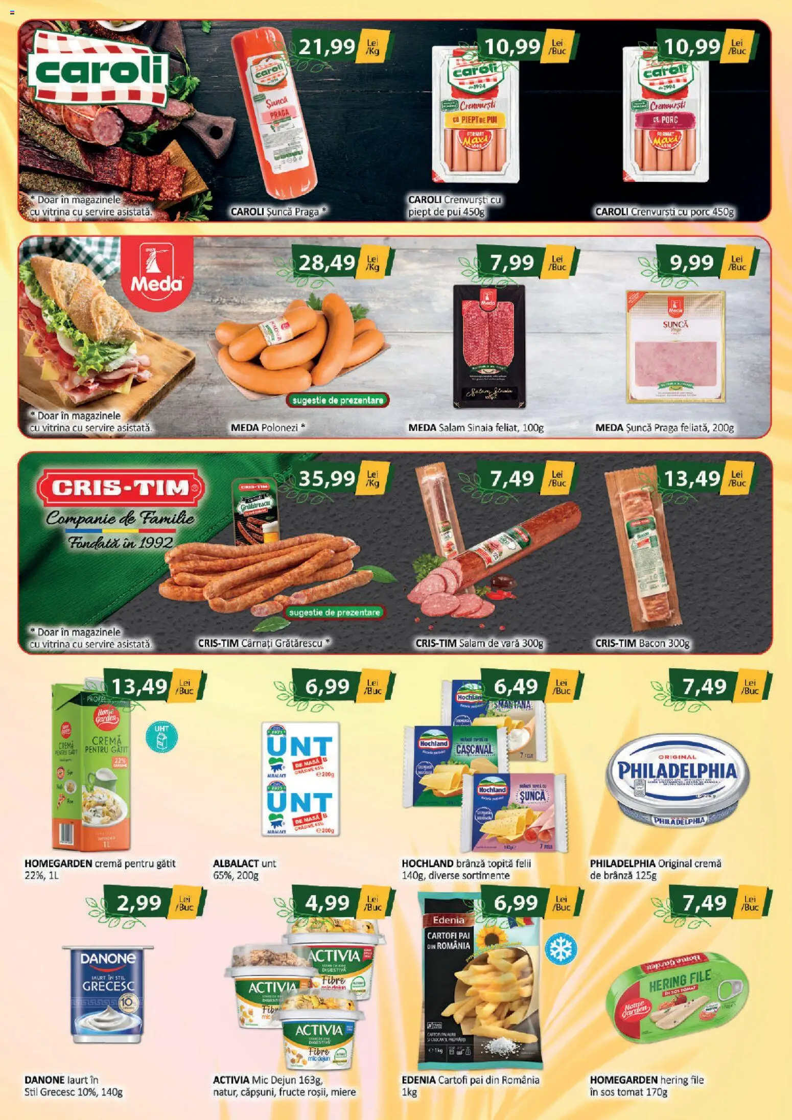 Noul catalog CBA – valabil de la 31.08.2026 | Pagină: 2 | Produse: Sunca praga, Salam, Activia, Sos