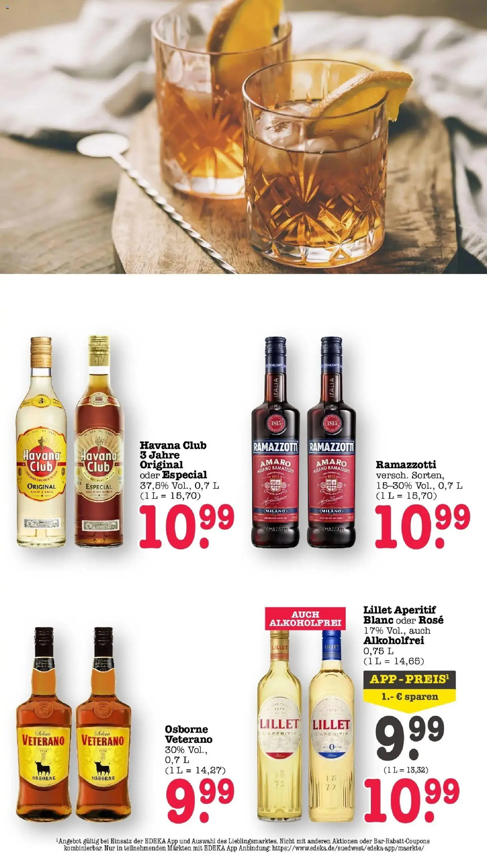 Edeka Prospekt Mainz-Weisenau (ab 17.08.2026) » Angebote Online | Seite: 51 | Produkte: Havana club, Osborne, Lillet, Ramazzotti