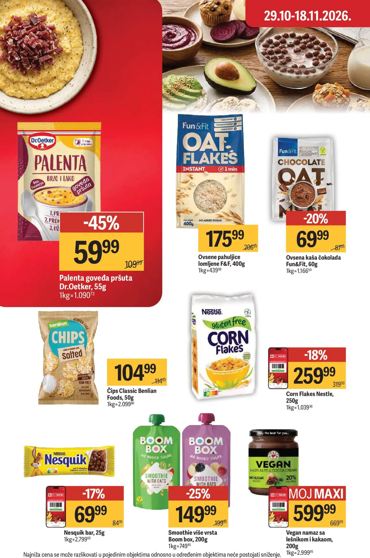 Maxi katalog - važi od 29.10.2026 | Strana: 28 | Proizvode: Pahuljice, Palenta, Čokolada, Nesquik