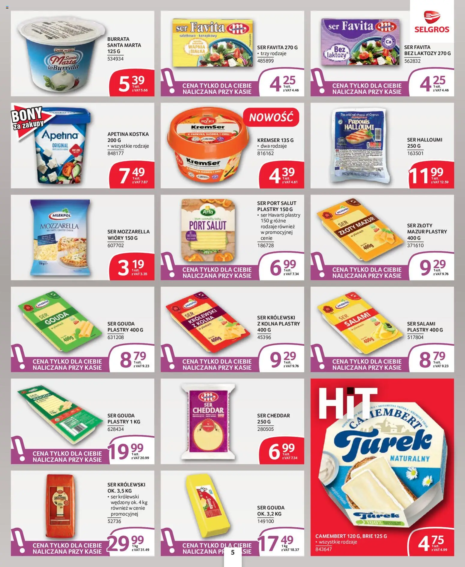 Selgros cash&carry gazetka - Oferta spożywcza od 24.09.2026 | Strona: 5 | Produkty: Chili, Bez laktozy, Camembert, Ser