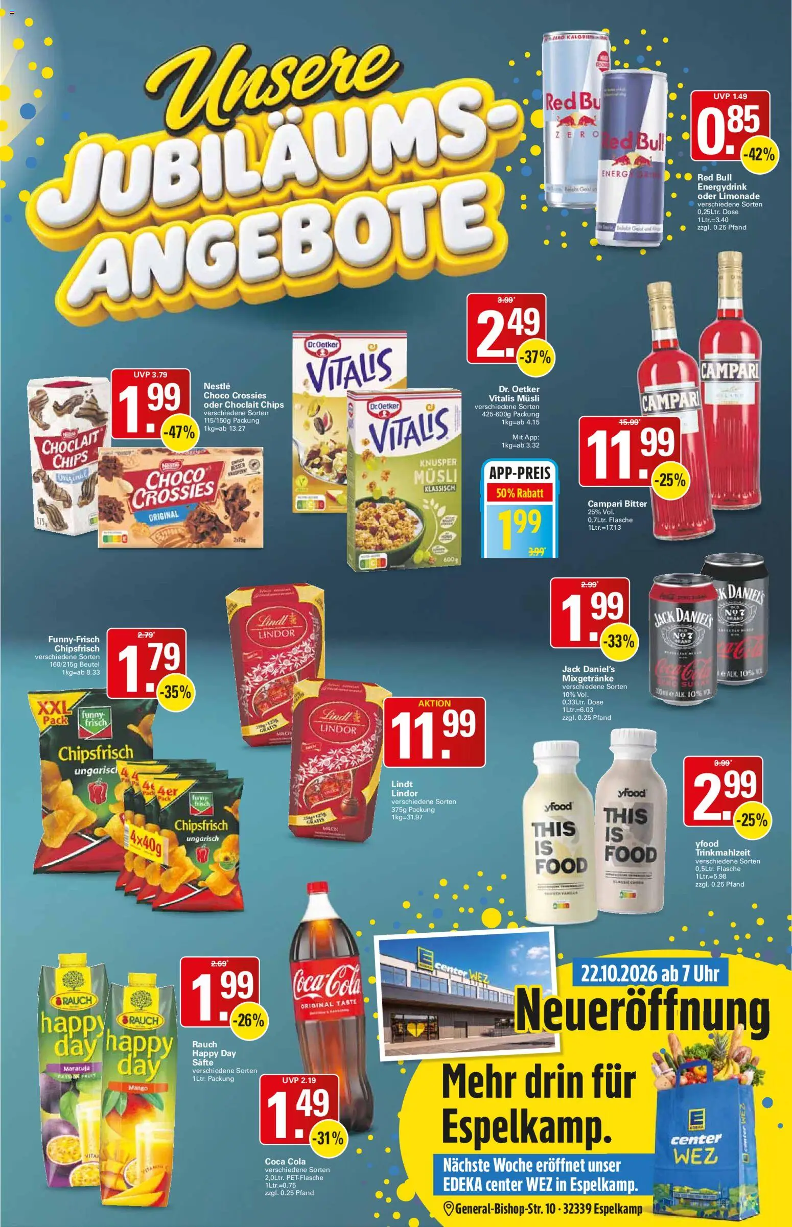 WEZ Prospekt – gültig ab 12.10.2026 | Seite: 3 | Produkte: Cola, Jack Daniel's, YFood, Mango