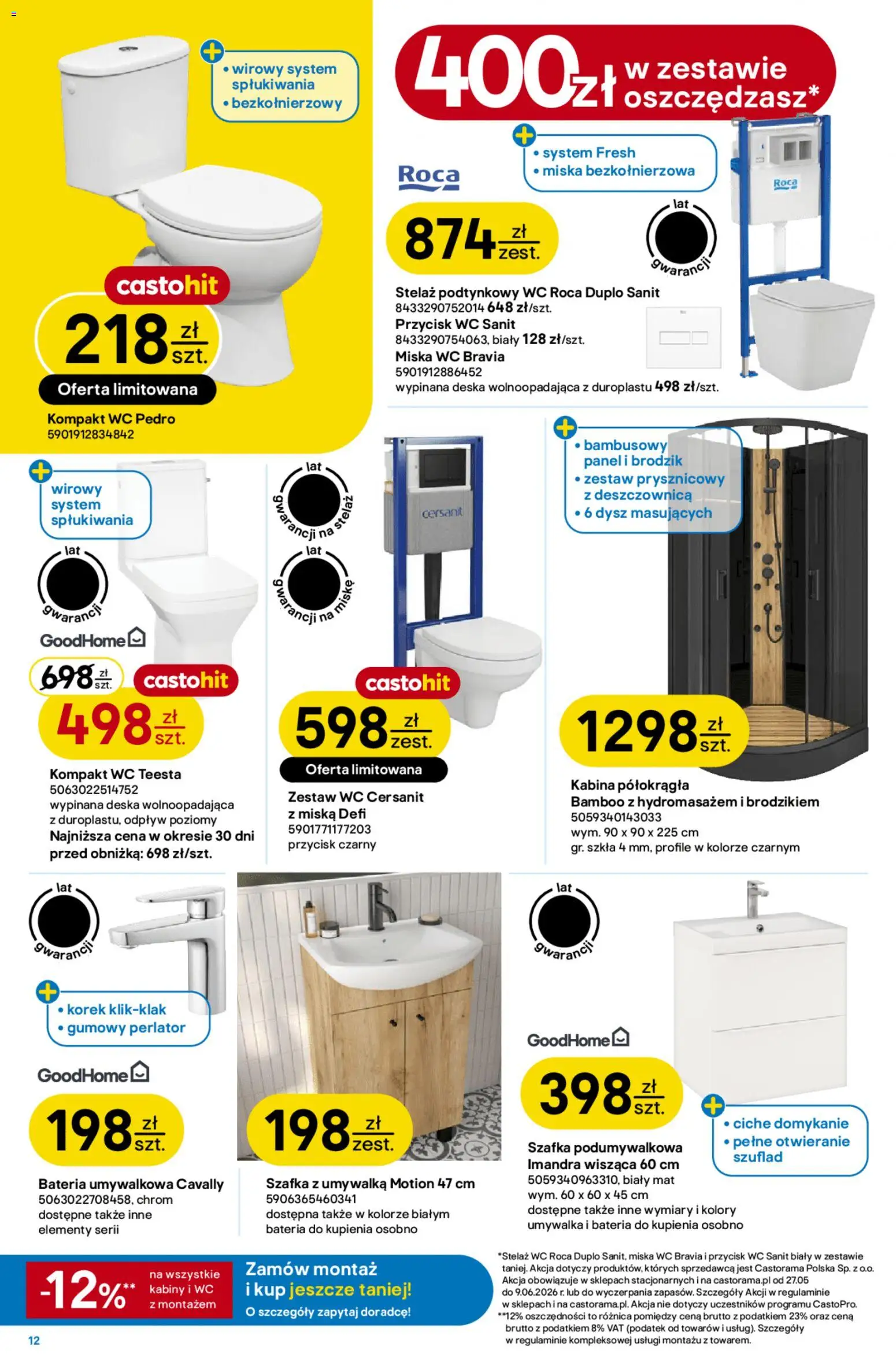 Castorama gazetka od 27.05.2026 | Strona: 12 | Produkty: Umywalka, Bateria