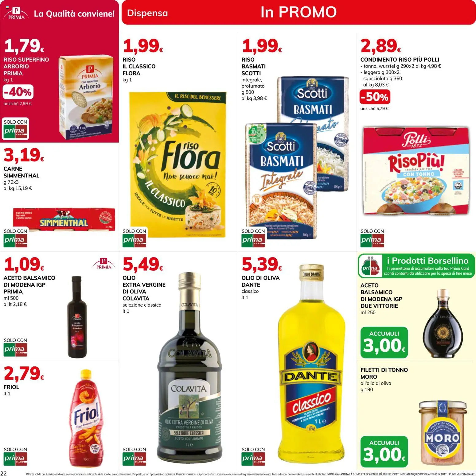Volantino Basko del 11/08/2026 | Pagina: 22 | Prodotti: Olio, Aceto, Carne, Olio extra vergine