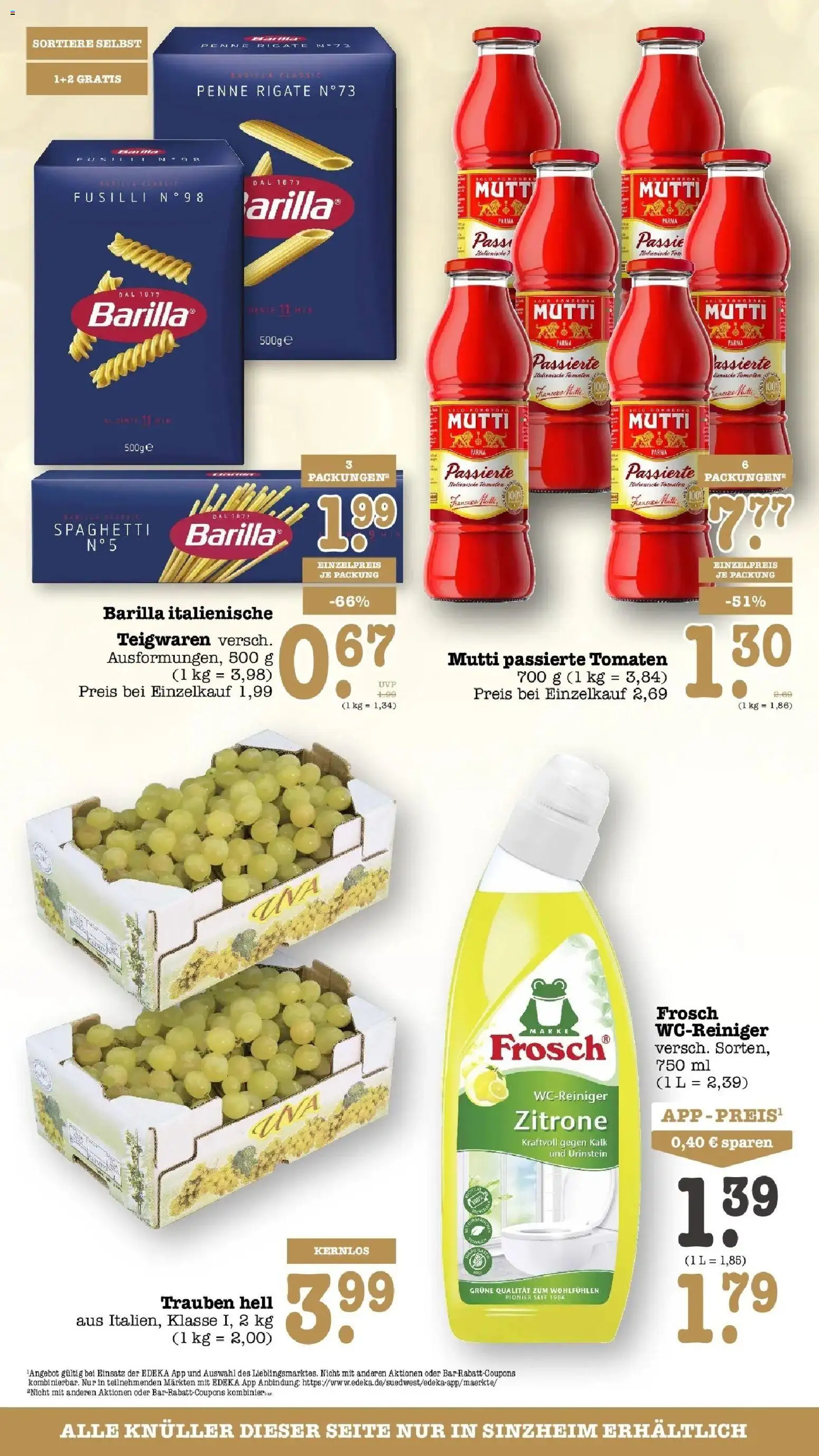 Edeka Prospekt Bühlertal (ab 21.09.2026) » Angebote Online | Seite: 73 | Produkte: Barilla, Tomaten, Kalk, Zitrone