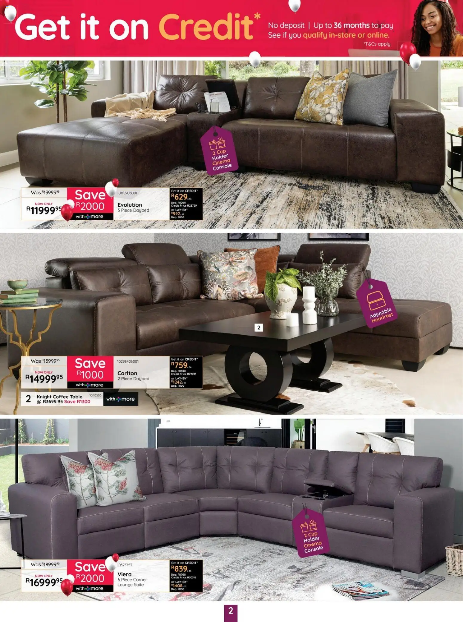 New Bradlows catalogue – valid from 16/07/2026 | Page: 2 | Products: Coffee table, Table, Lounge suite, Coffee