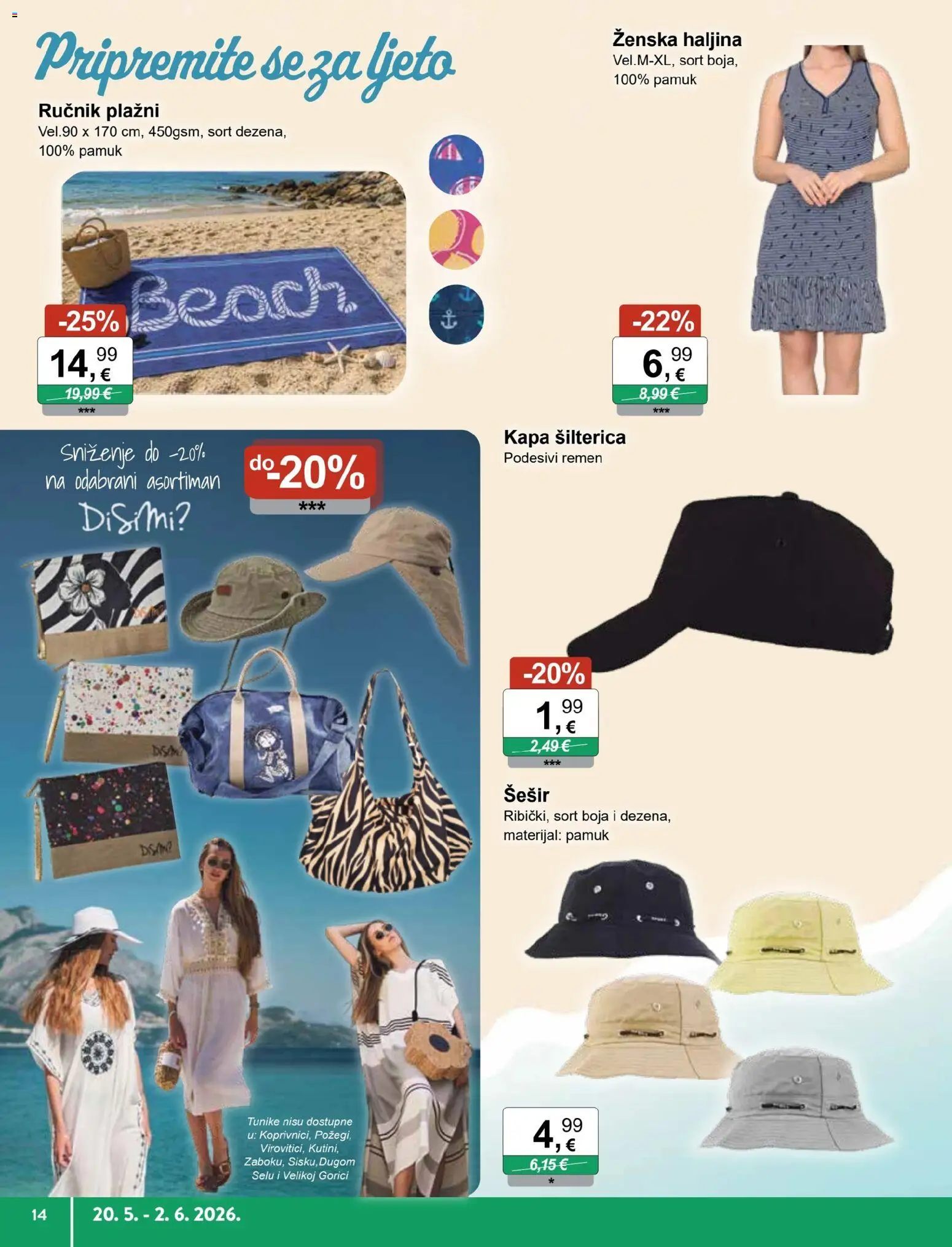 KTC katalog | vrijedi od 20.05.2026 | Stranica: 2 | Proizvodi: Ručnik, Šešir, Kapa, Haljina